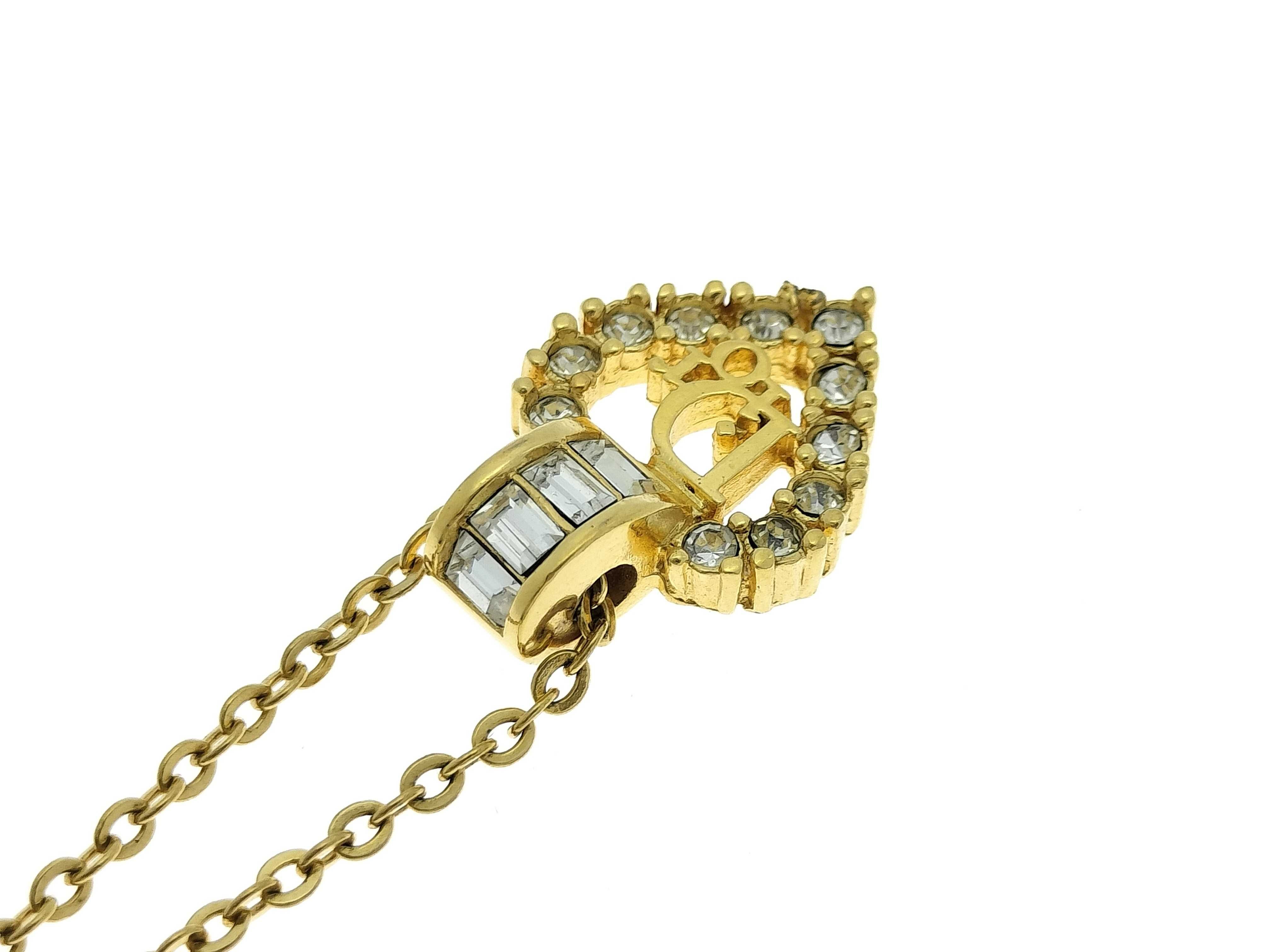 Heart Bucket Stone Necklace Gold Necklace — view 5