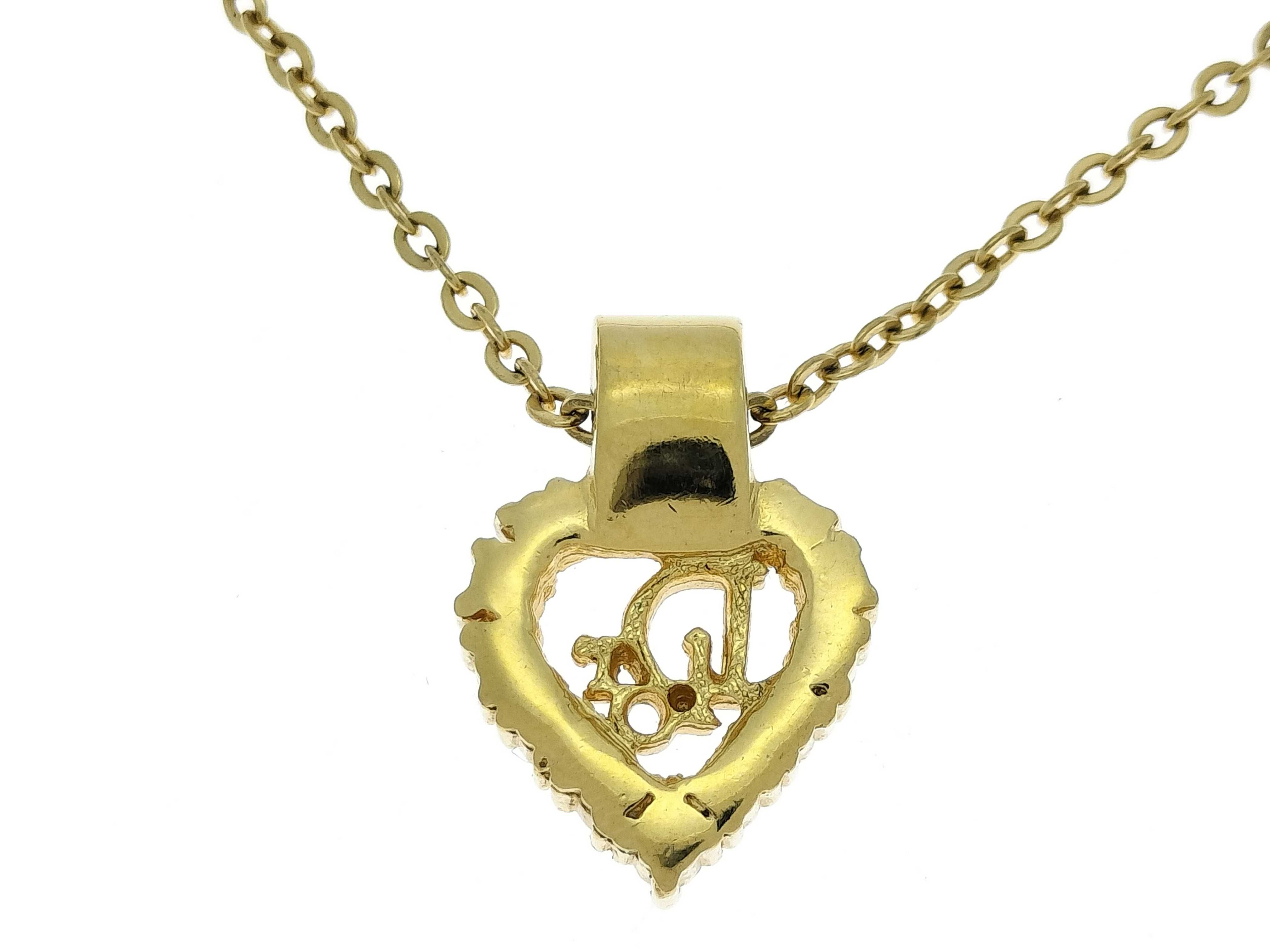 Heart Bucket Stone Necklace Gold Necklace — view 6