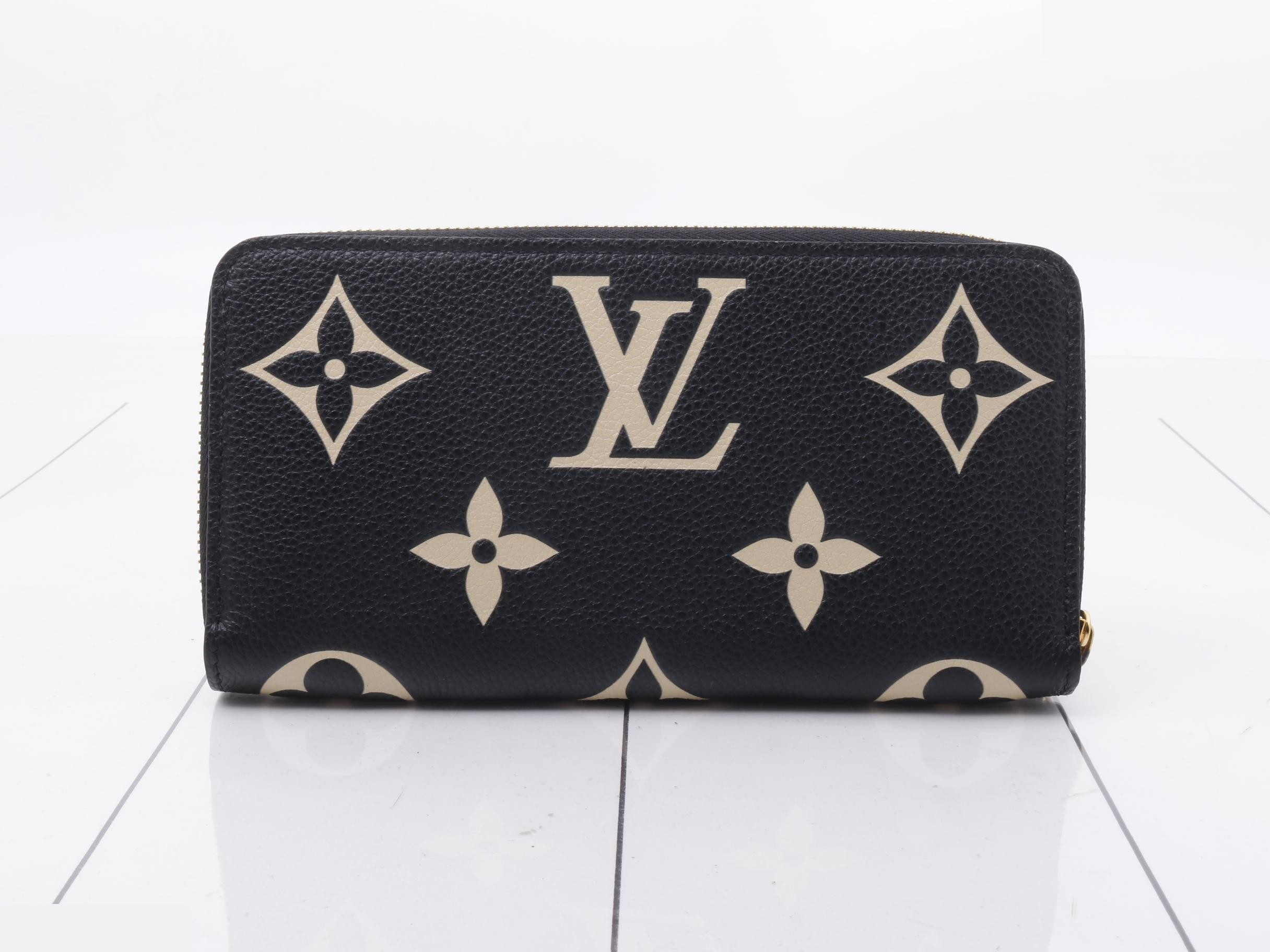 Bicolor Monogram Empreinte Zippy Wallet Noir x Beige — view 2