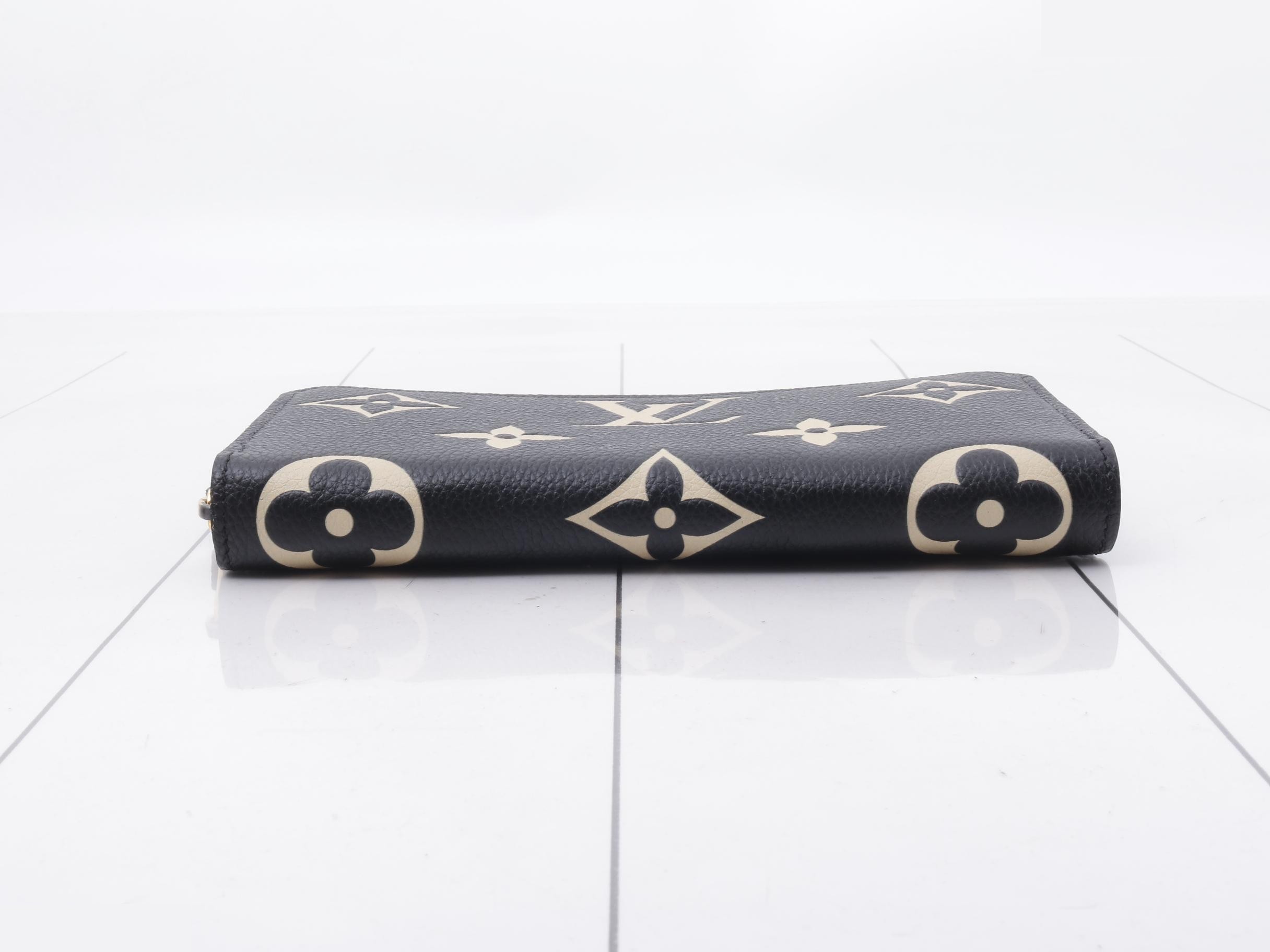 Bicolor Monogram Empreinte Zippy Wallet Noir x Beige — view 3