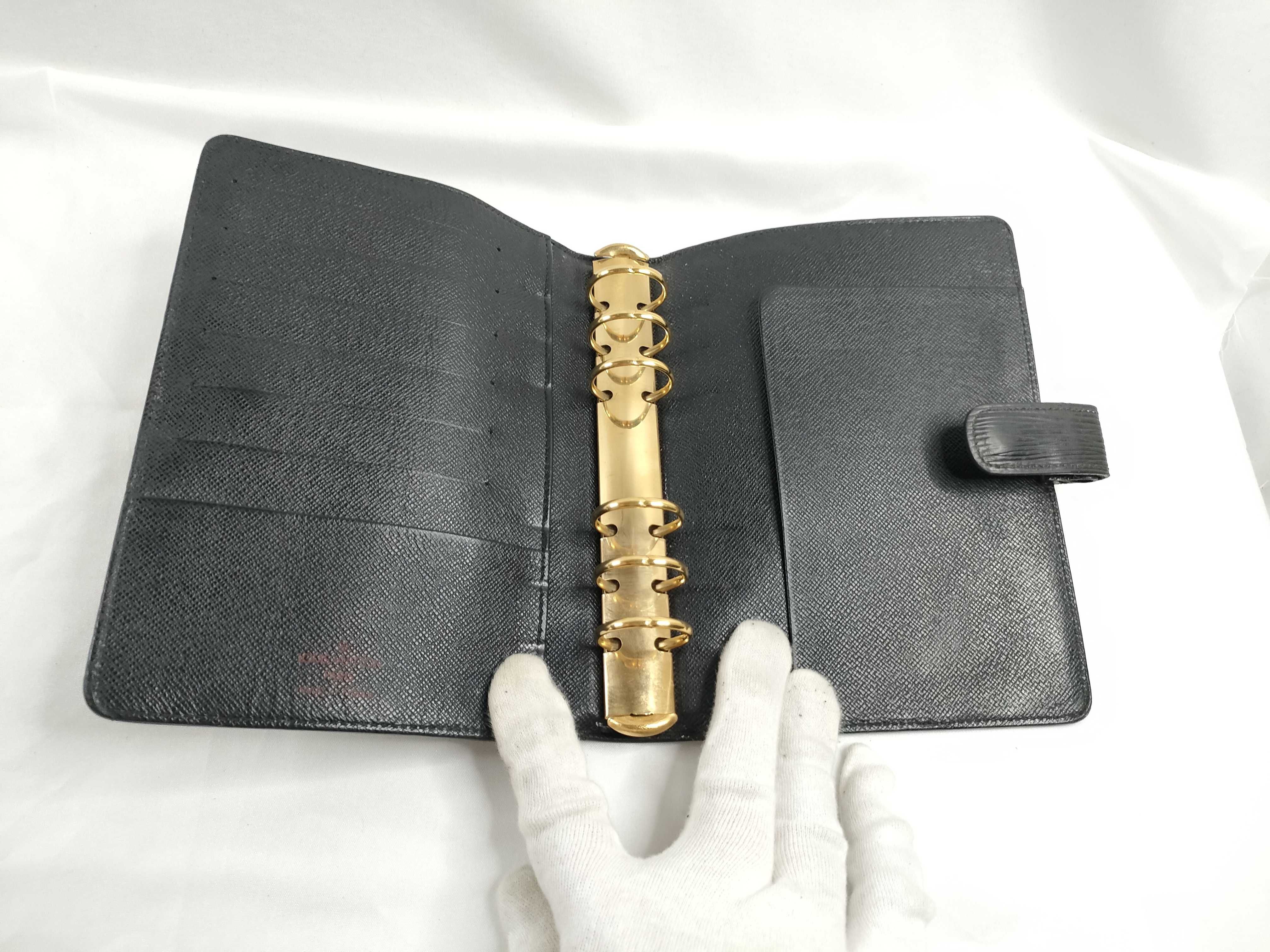 Epi Leather Agenda MM Black Notebook Cover — view 8