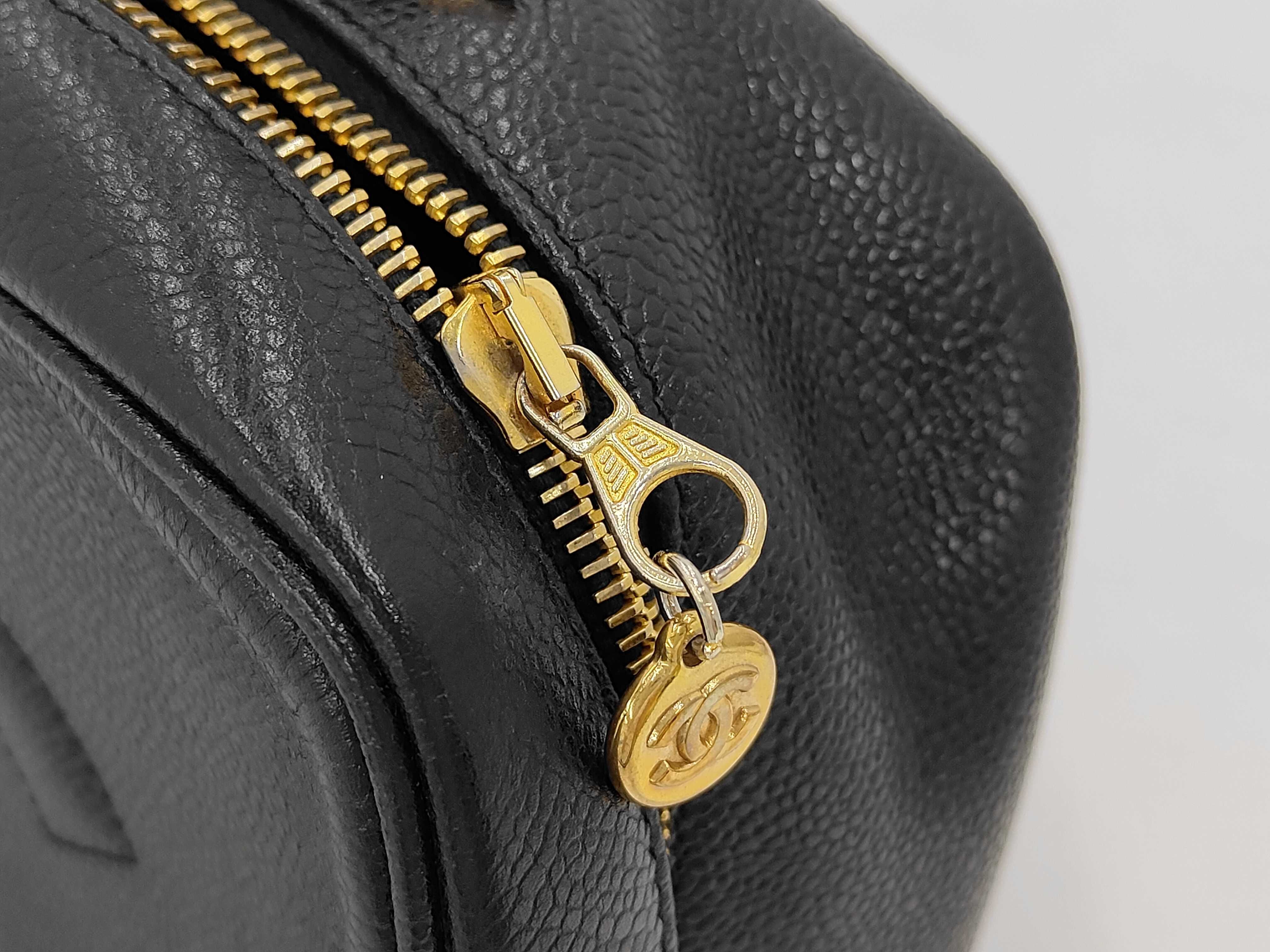 Caviar Skin Vanity Bag 4662616 Gold Hardware — view 8