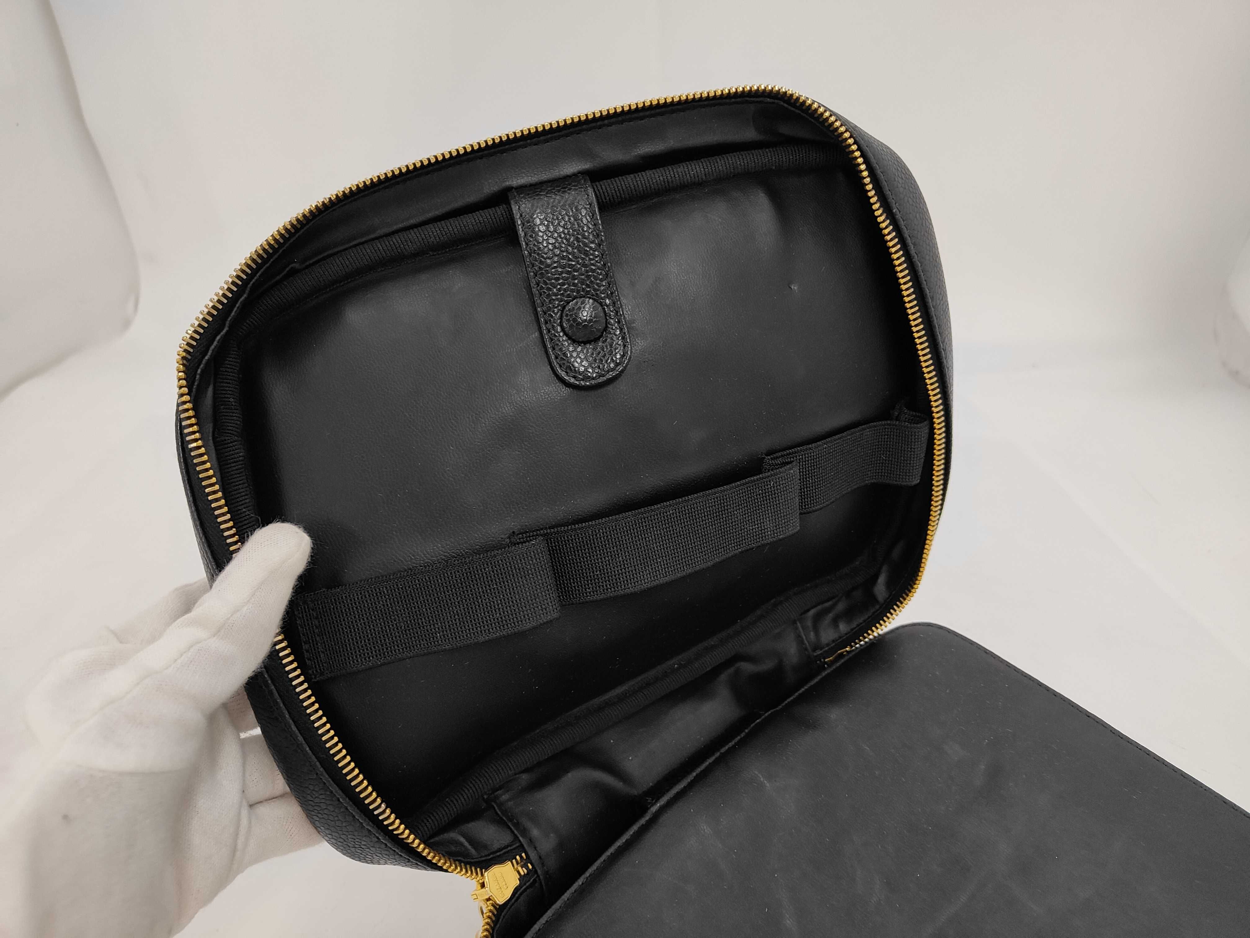 Caviar Skin Vanity Bag 4662616 Gold Hardware — view 9