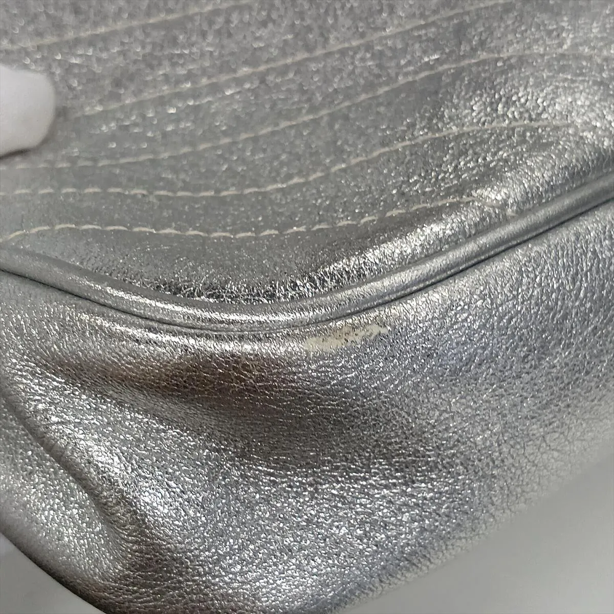 Blondie Leather 2-Way Handbag, Silver — view 14