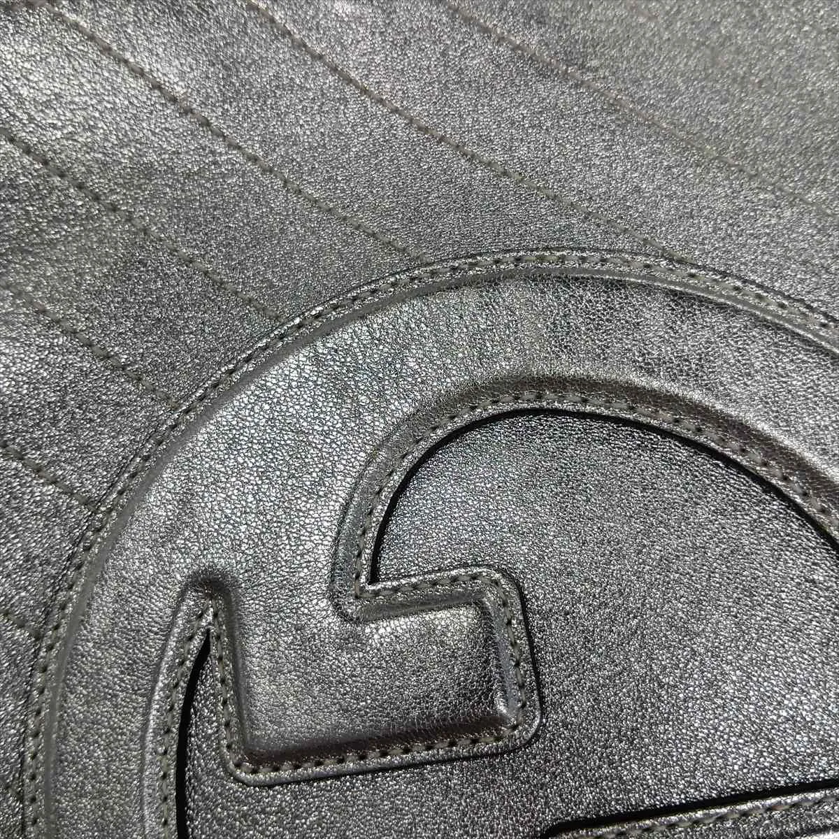 Blondie Leather 2-Way Handbag, Silver — view 15