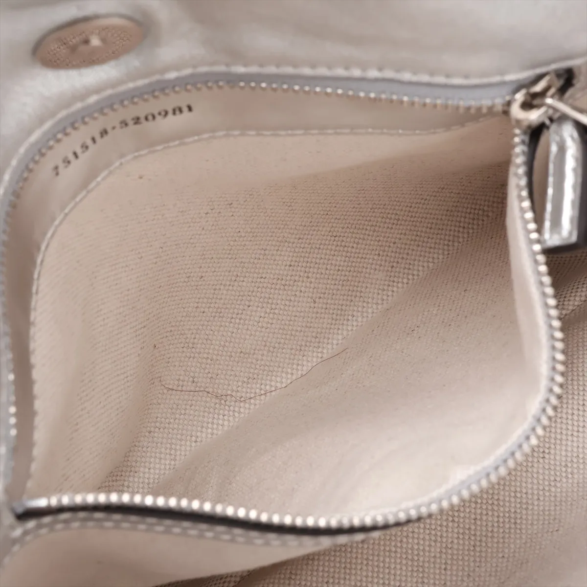 Blondie Leather 2-Way Handbag, Silver — view 9