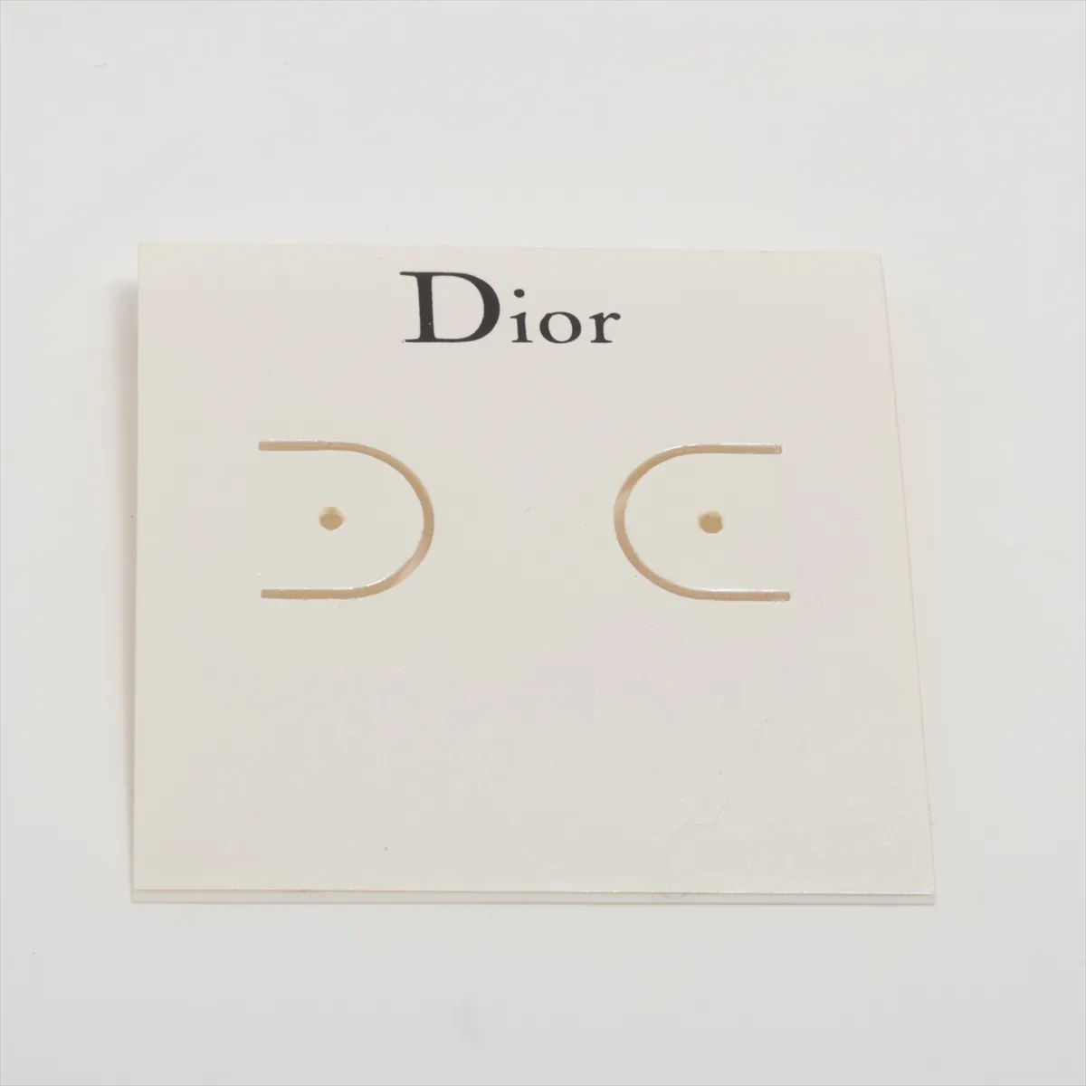 D logo earrings (for both ears) GP x Rhinestone Silver — view 6