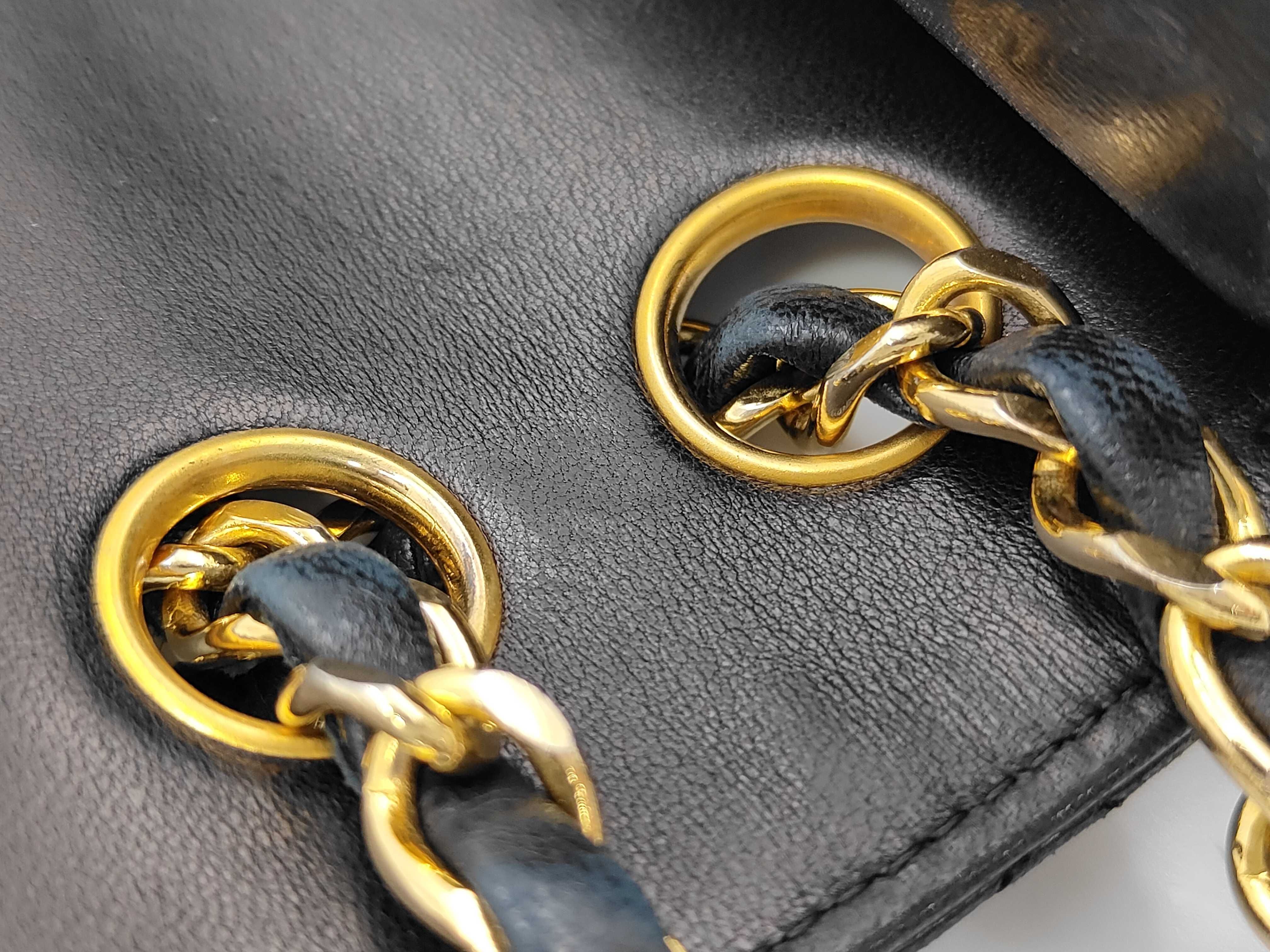 Lambskin Double Chain Double Flap Shoulder Bag (Serial Number 0) — view 7