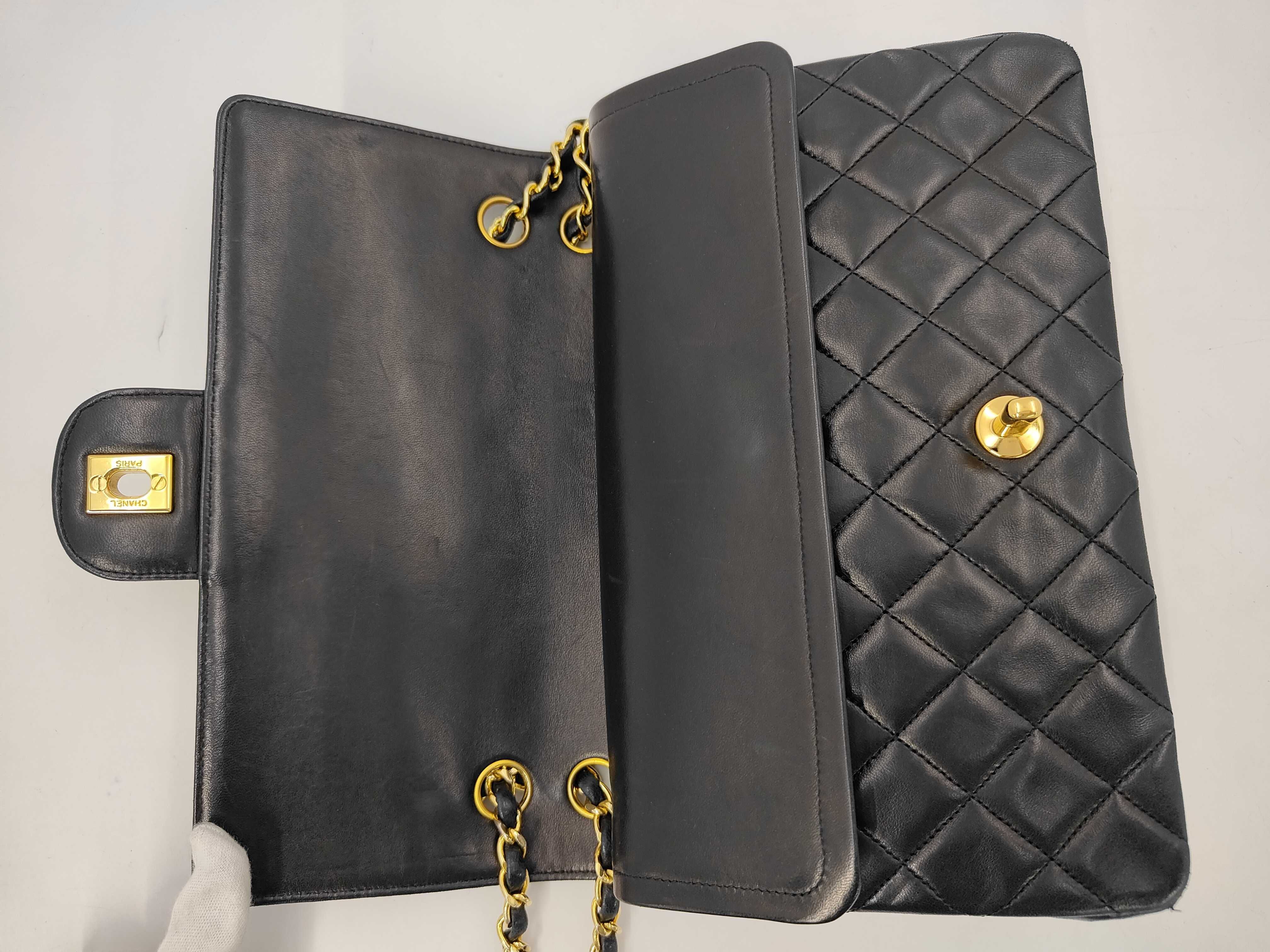 Lambskin Double Chain Double Flap Shoulder Bag (Serial Number 0) — view 8