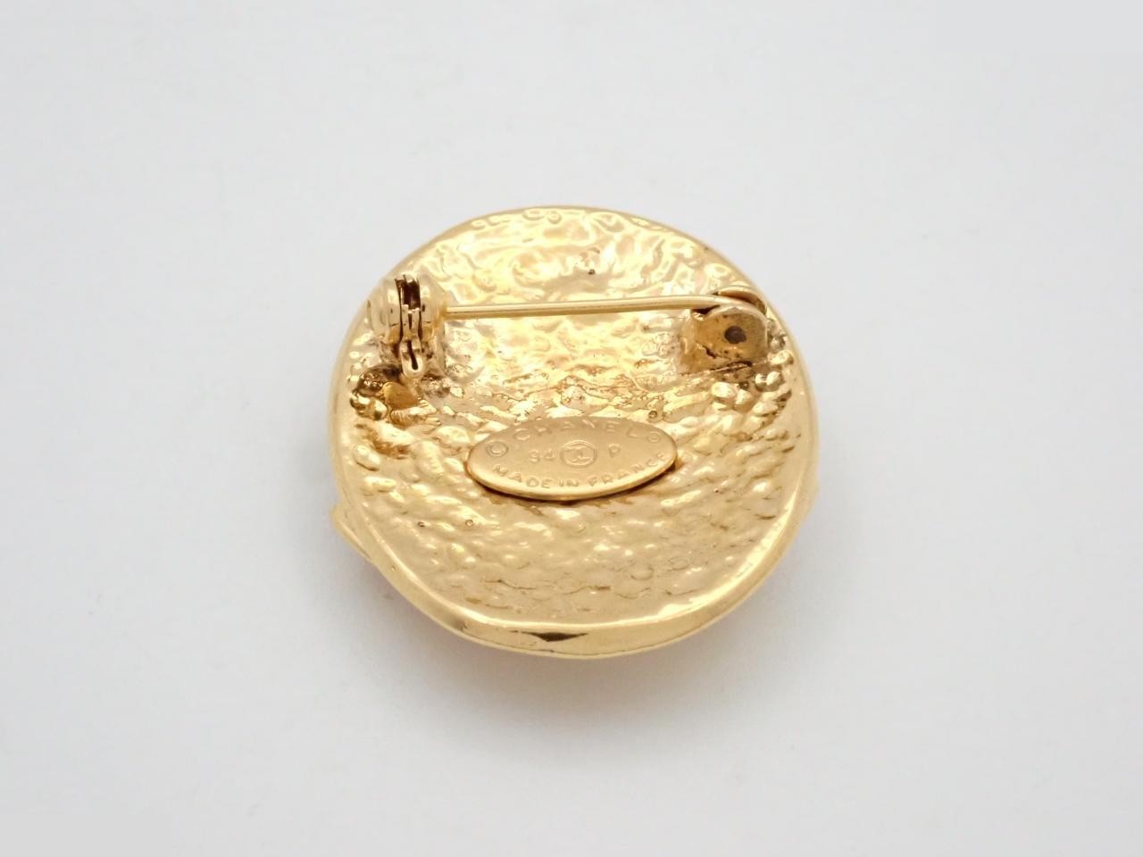 Coco Mark Gold Brooch — view 2