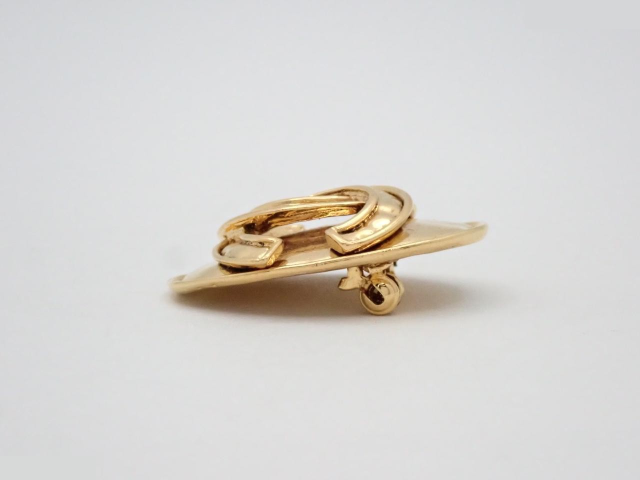 Coco Mark Gold Brooch — view 3