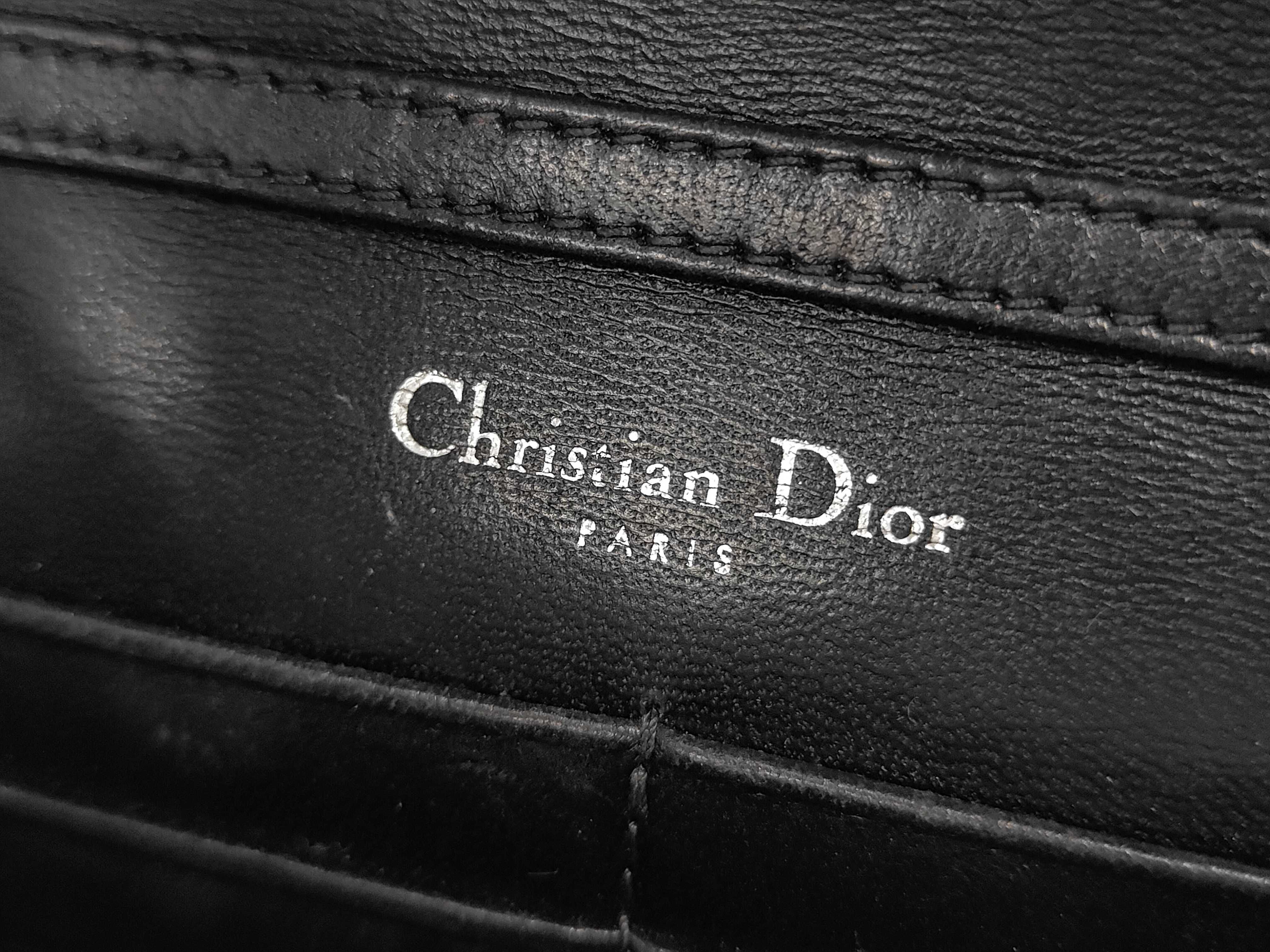 DIORAMA Leather Chain Shoulder Bag, Black — view 12