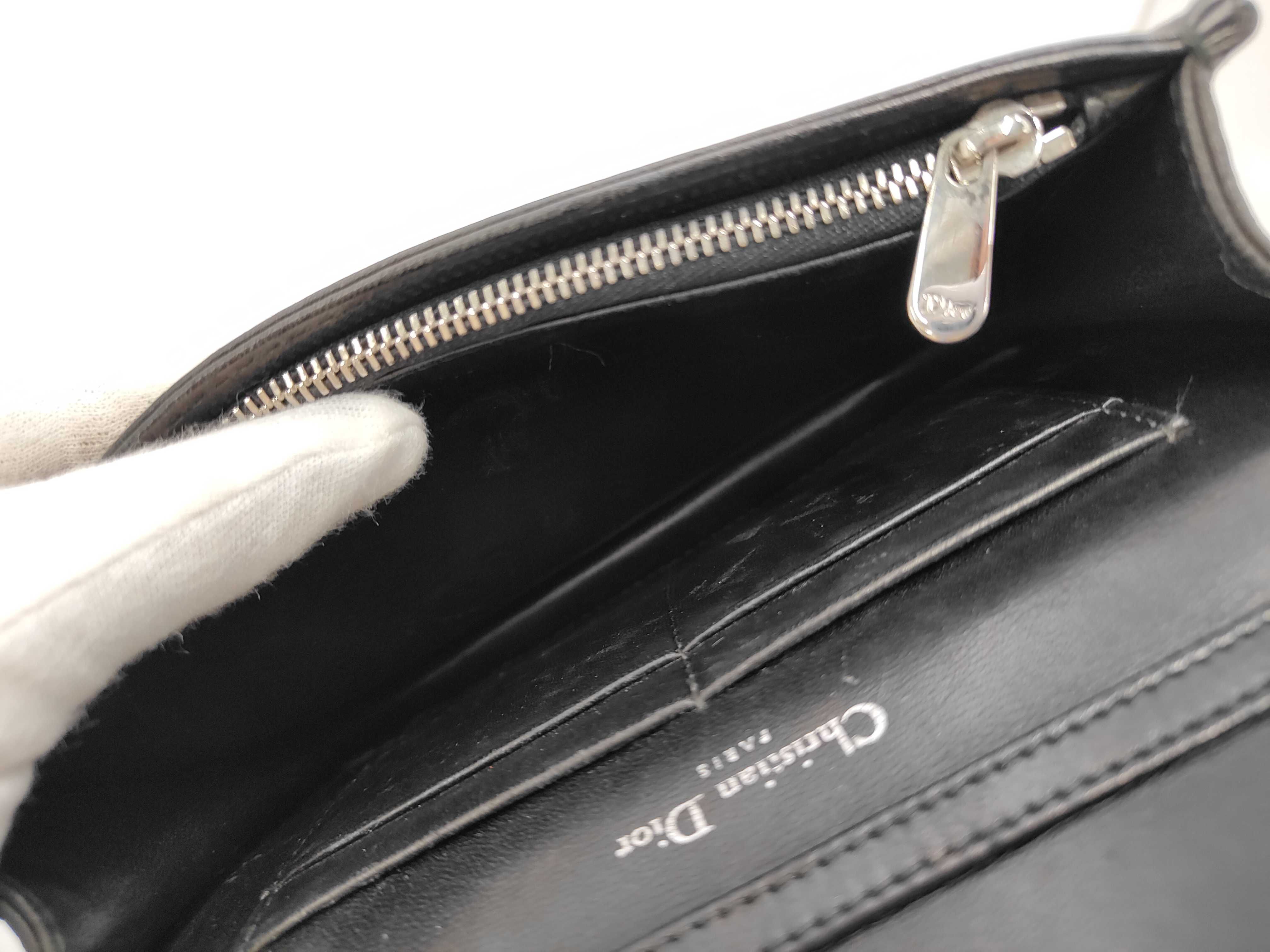 DIORAMA Leather Chain Shoulder Bag, Black — view 10