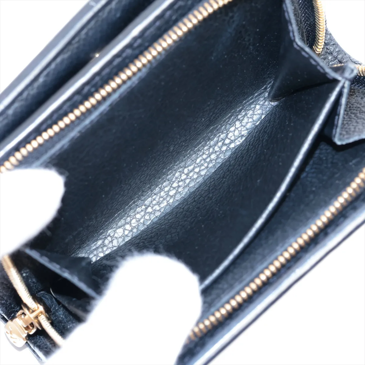 Monogram Empreinte Broderie Portefeuille Claire M81139 Black Compact Wallet (RFID detected) — view 5