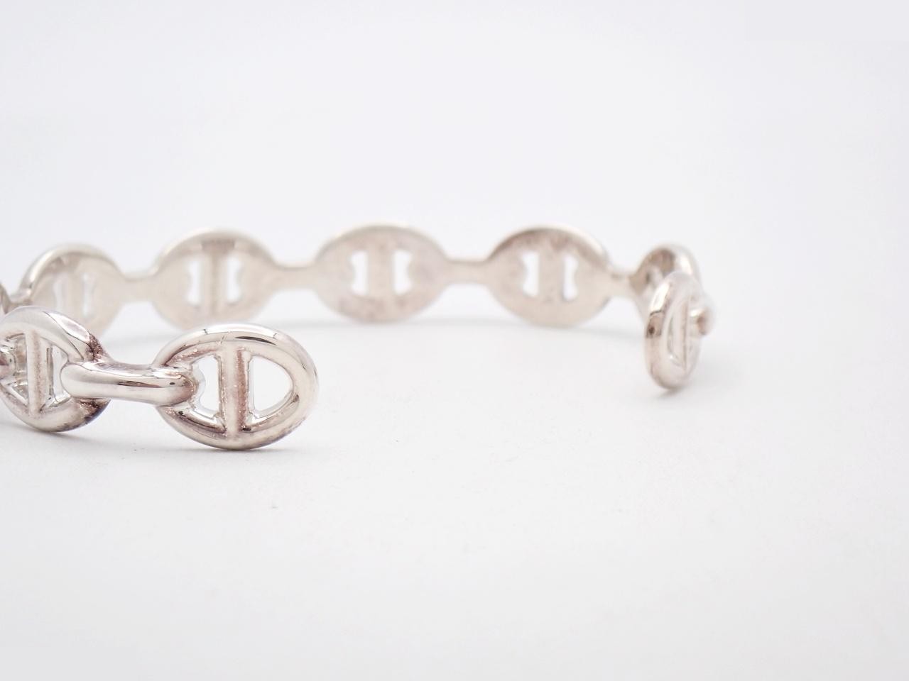 SV925 Chaine d'Ancre Enchainée Bangle, Light Gold, 18.2g — view 3