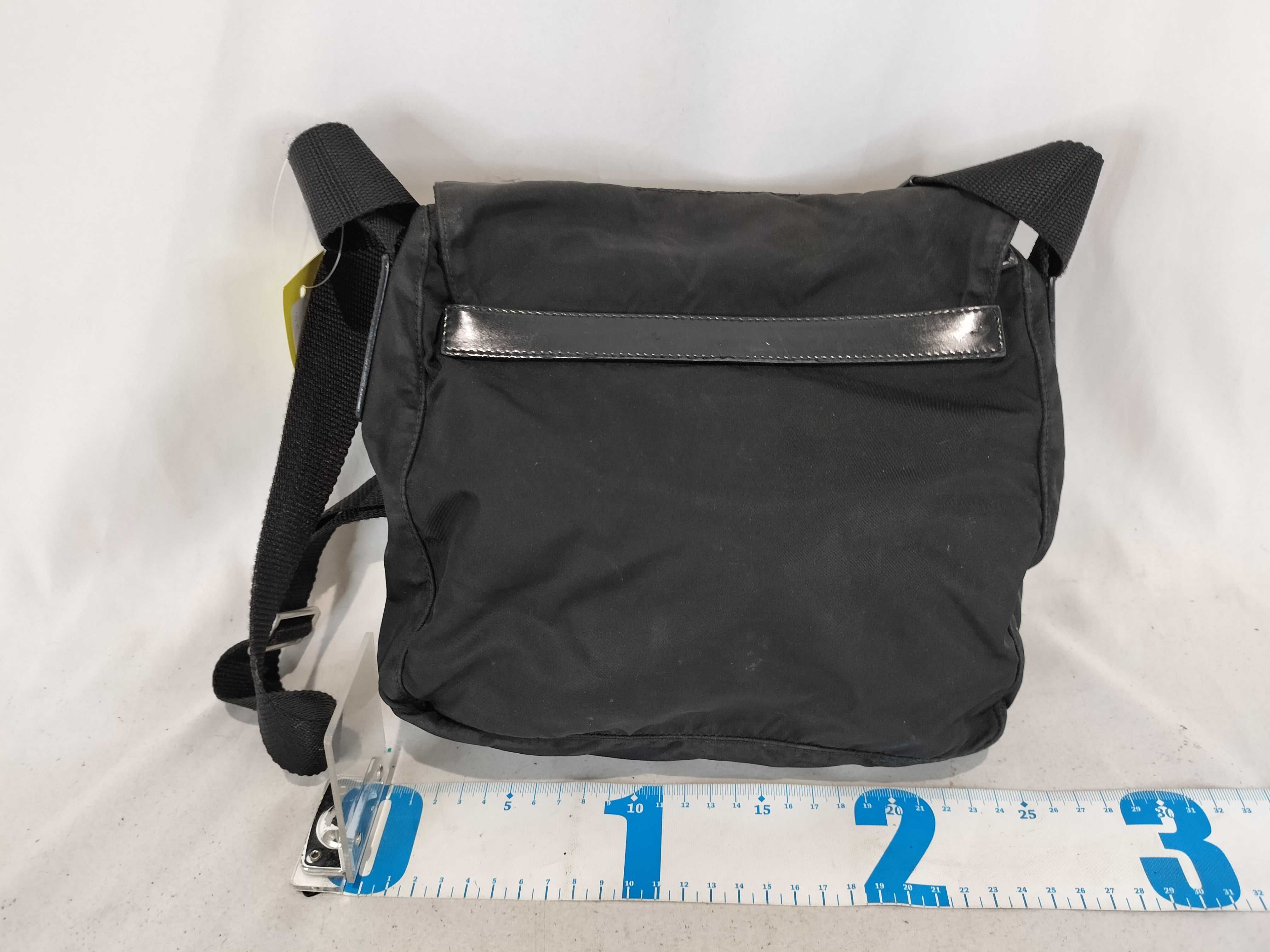 Nylon Shoulder Bag with Triangular Plate — view 2