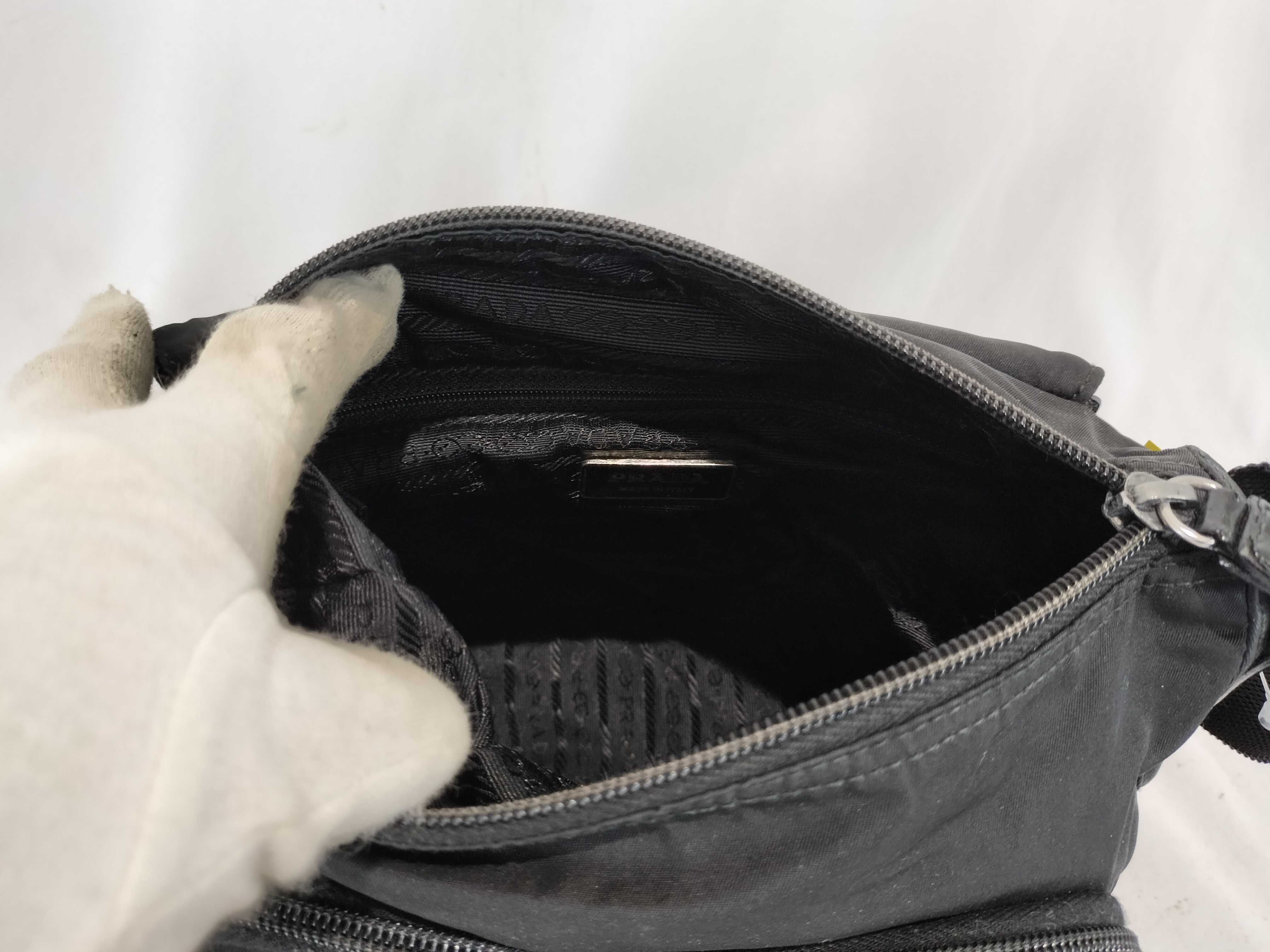 Nylon Shoulder Bag with Triangular Plate — view 11