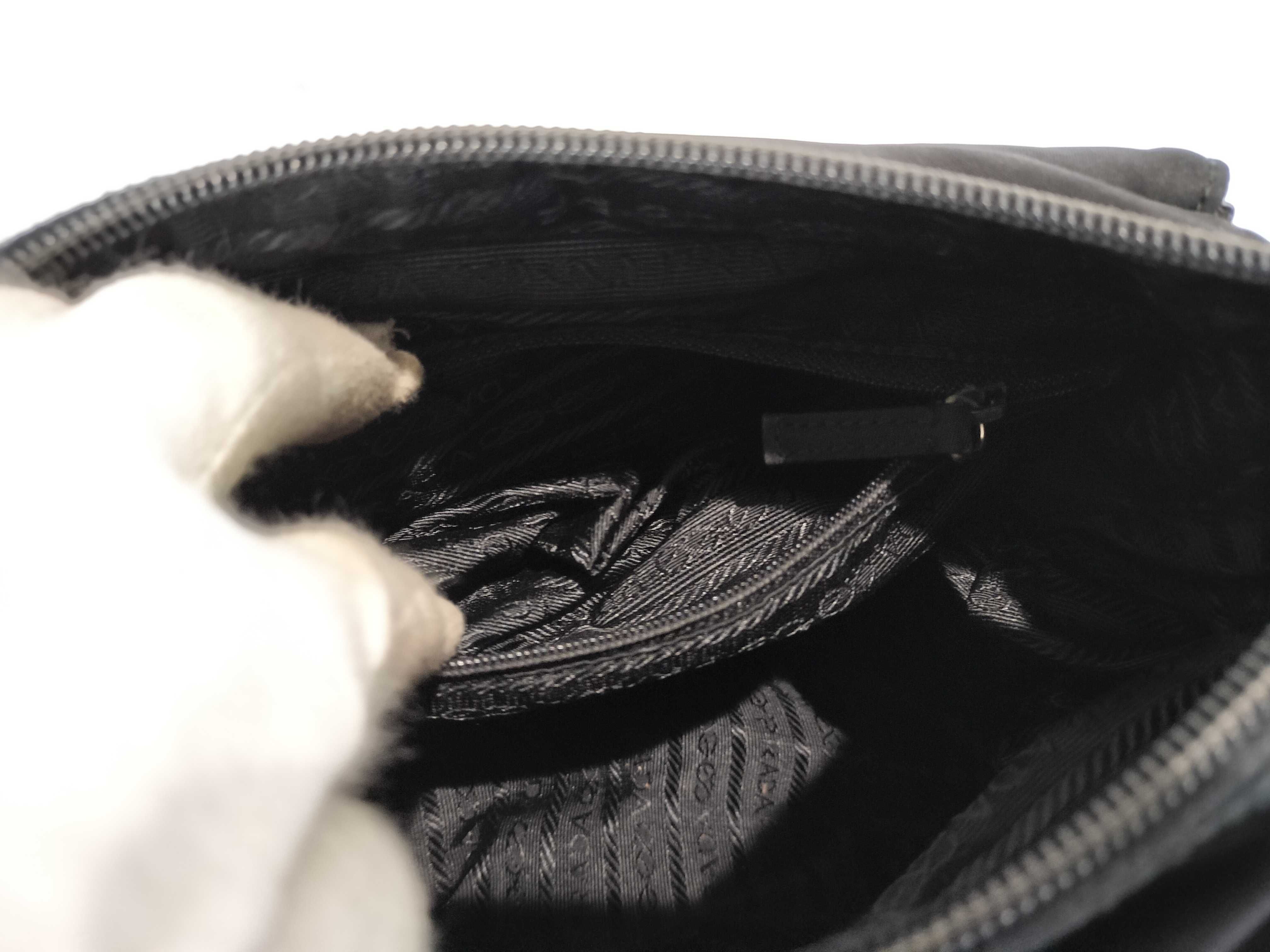 Nylon Shoulder Bag with Triangular Plate — view 12