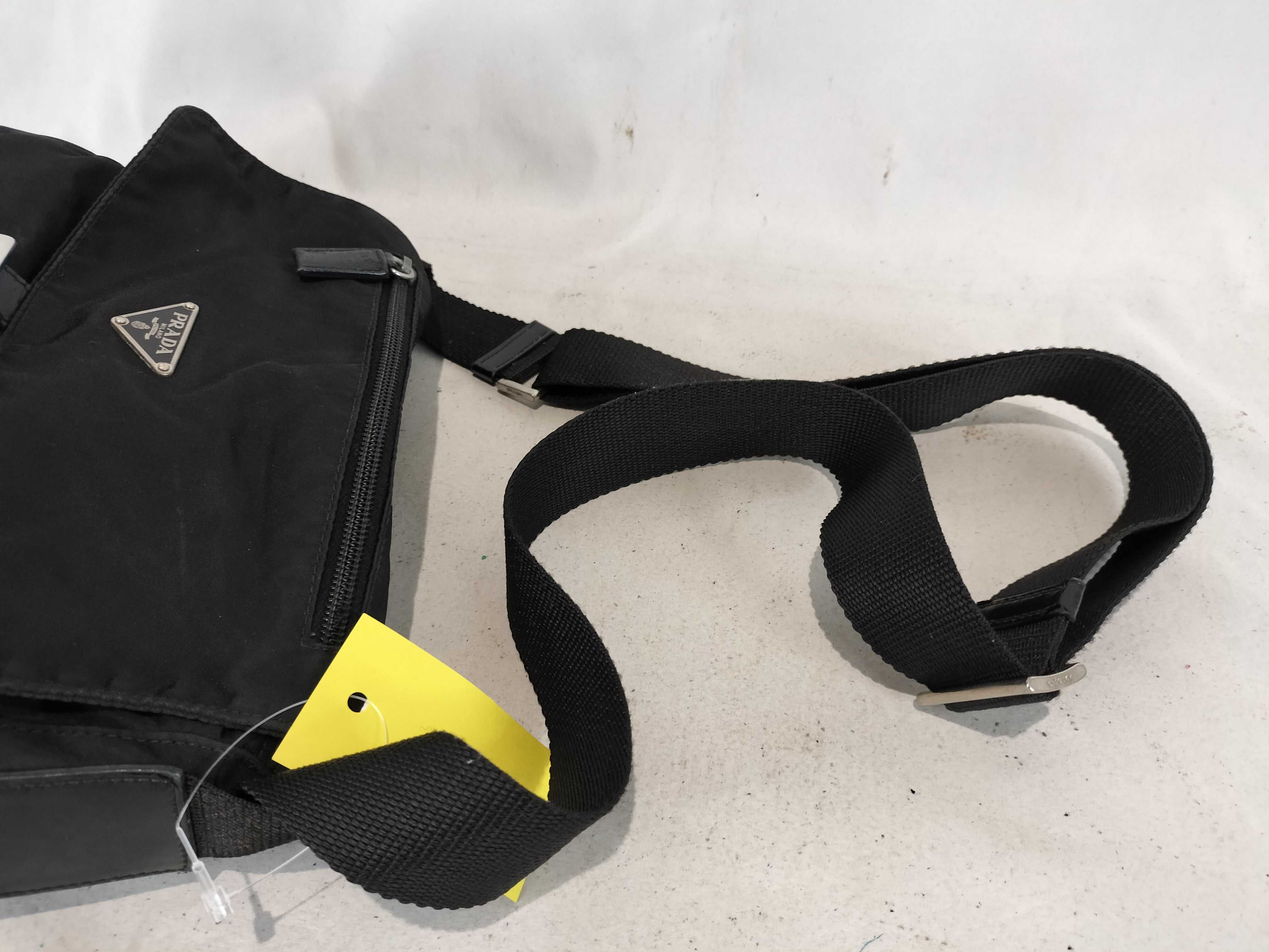 Nylon Shoulder Bag with Triangular Plate — view 3
