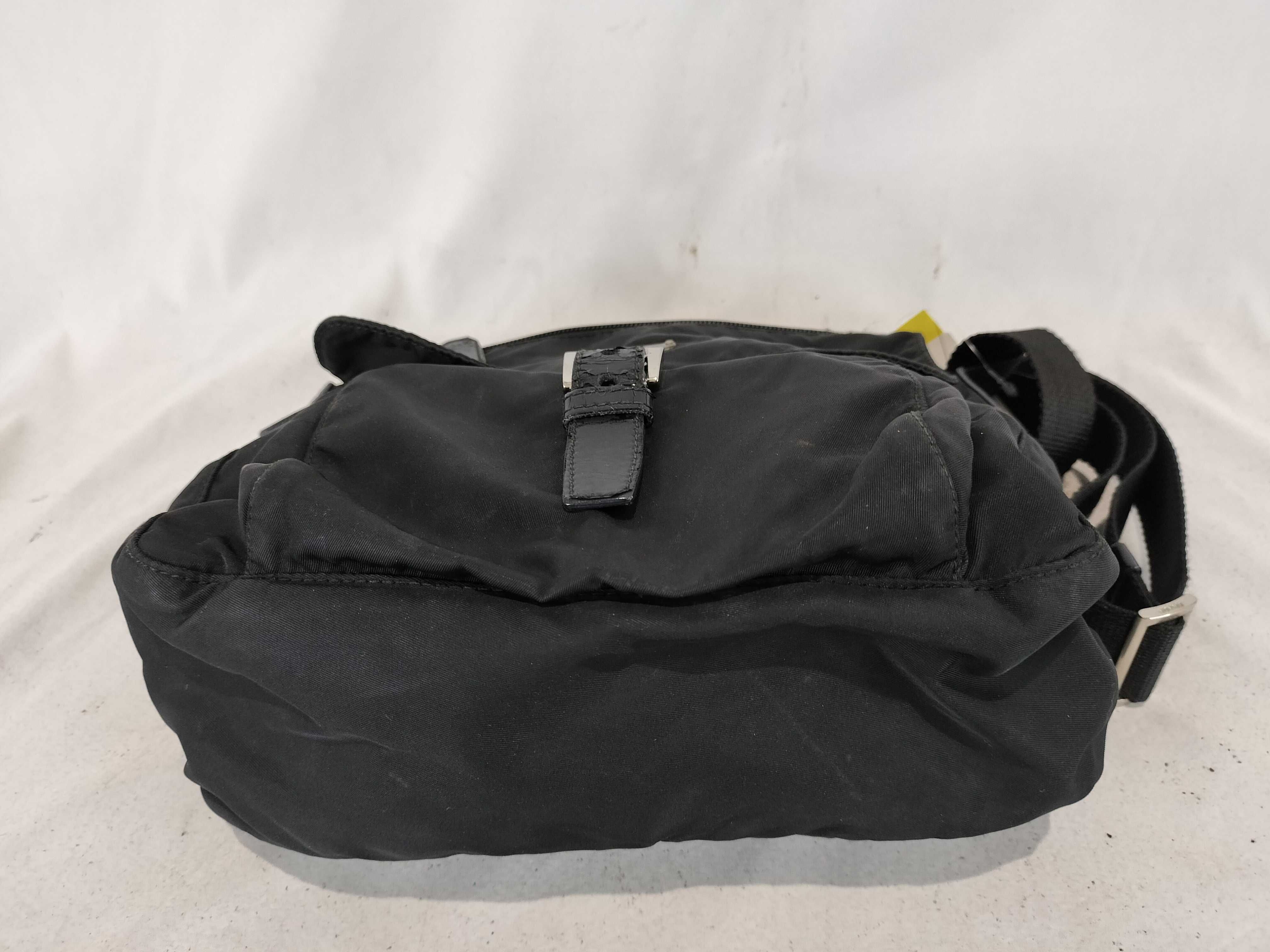 Nylon Shoulder Bag with Triangular Plate — view 7