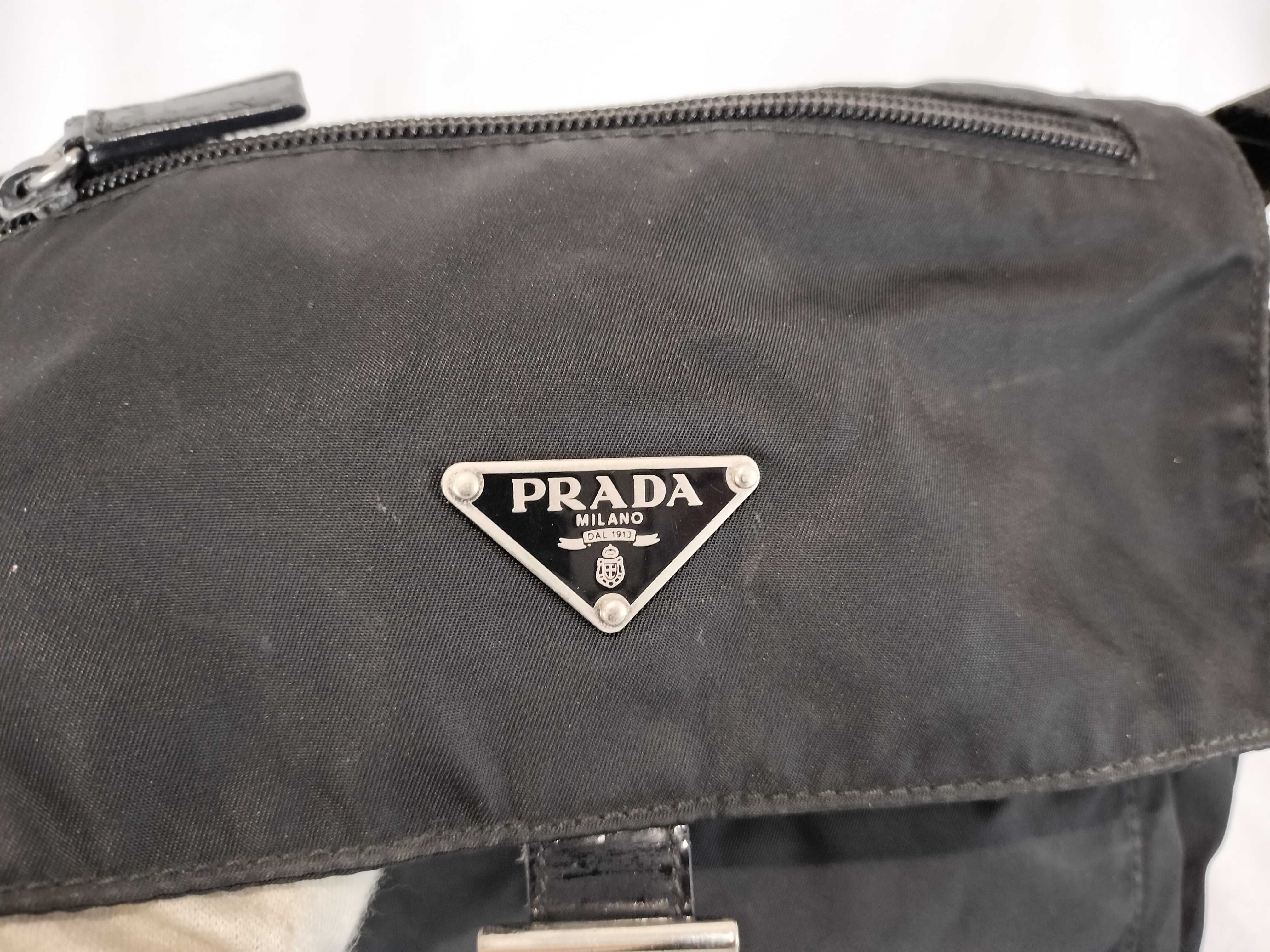 Nylon Shoulder Bag with Triangular Plate — view 8