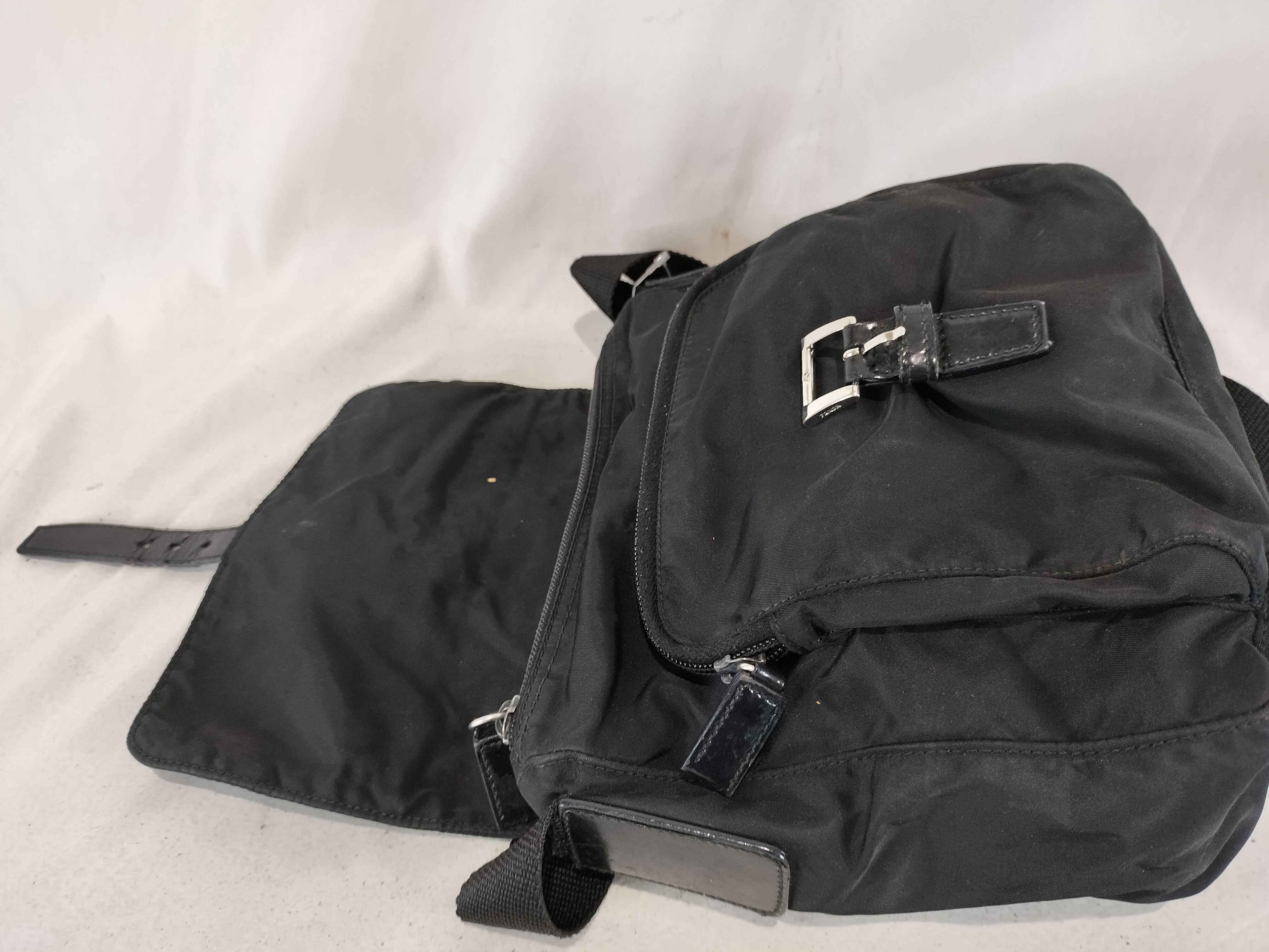 Nylon Shoulder Bag with Triangular Plate — view 9