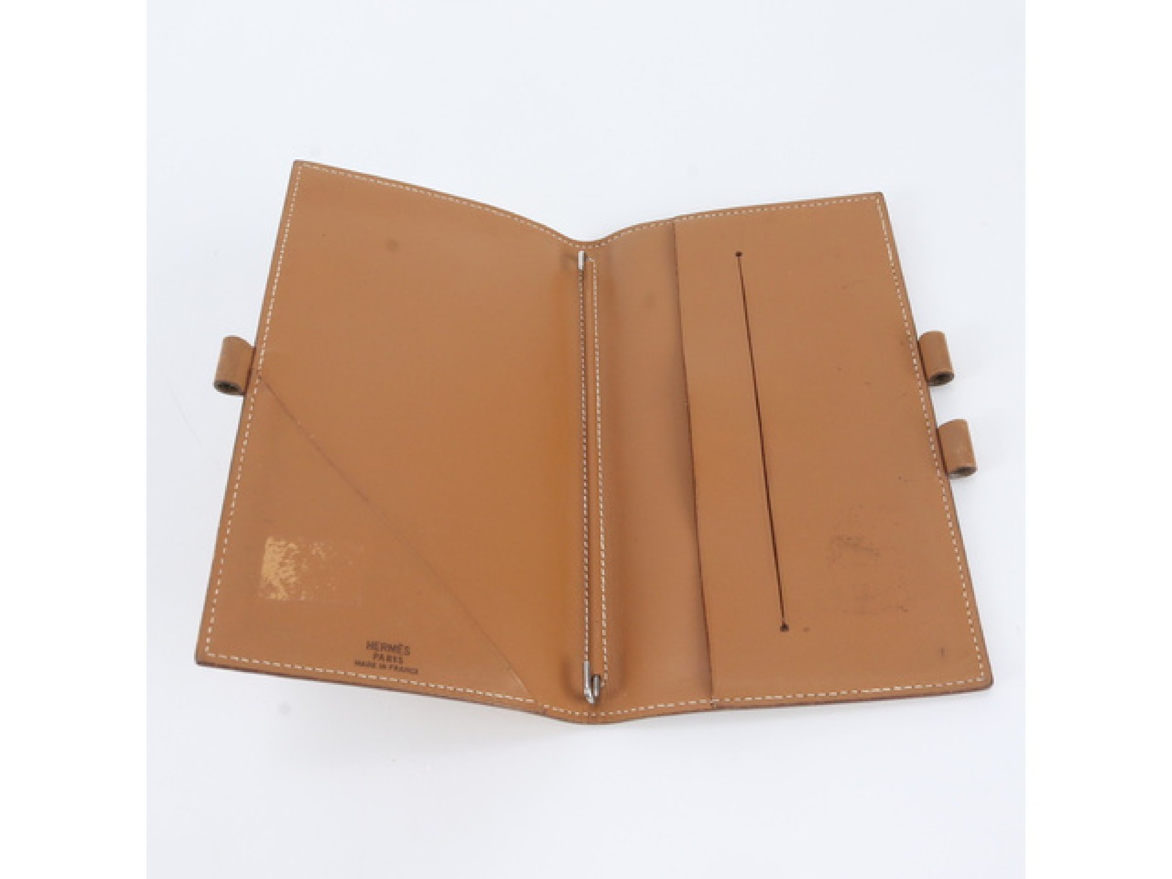 (Hermes) Agenda Leather Notebook Cover with " Y" Stamp — view 4