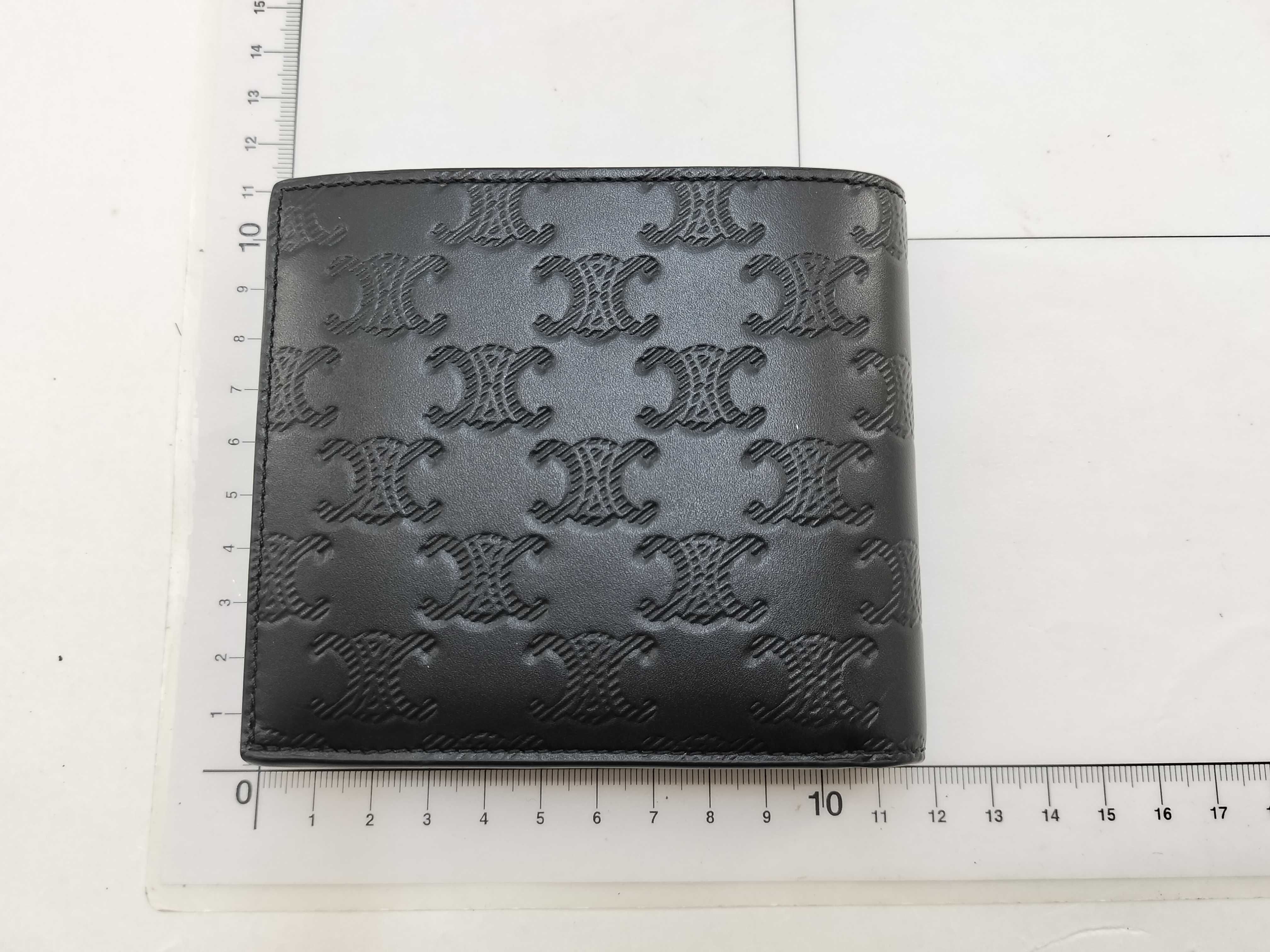 Triomphe Bifold Wallet, Black, 10C873FQB. Accessories: Box, dust bag, wallet. — view 2