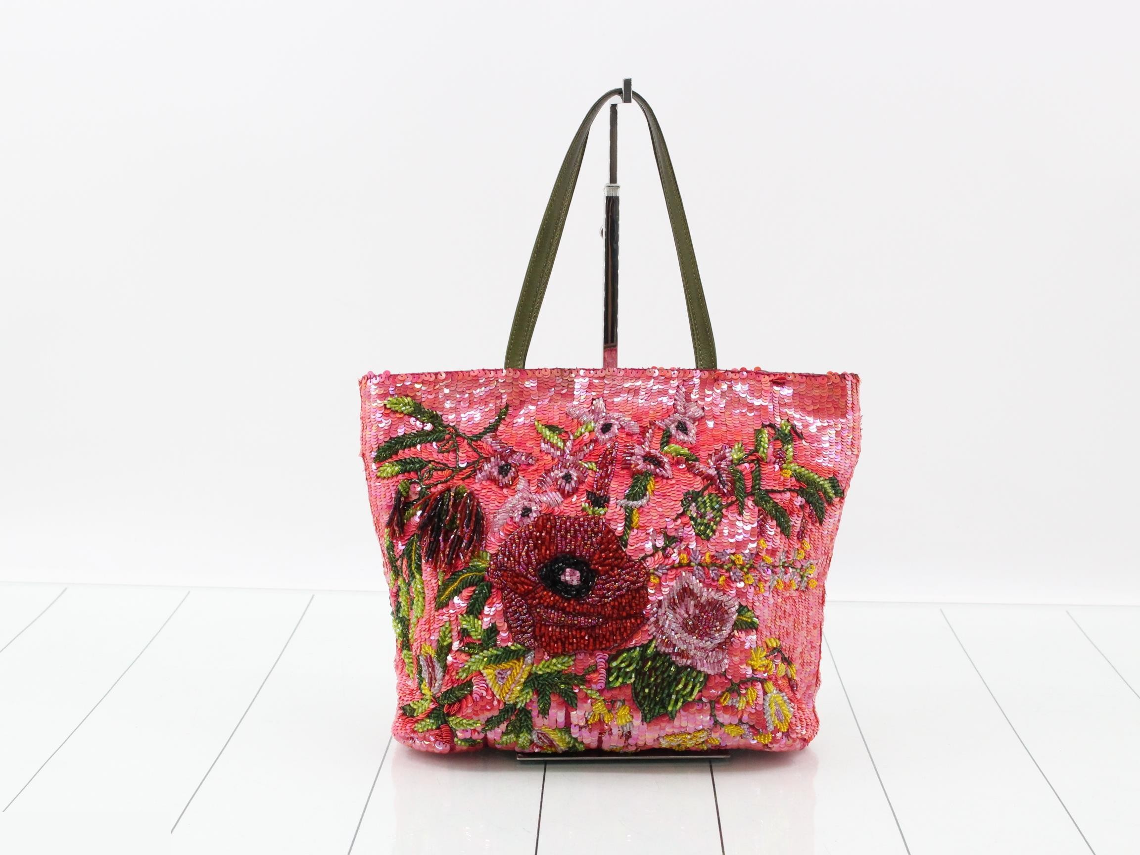 Beaded and sequined tote bag — view 2