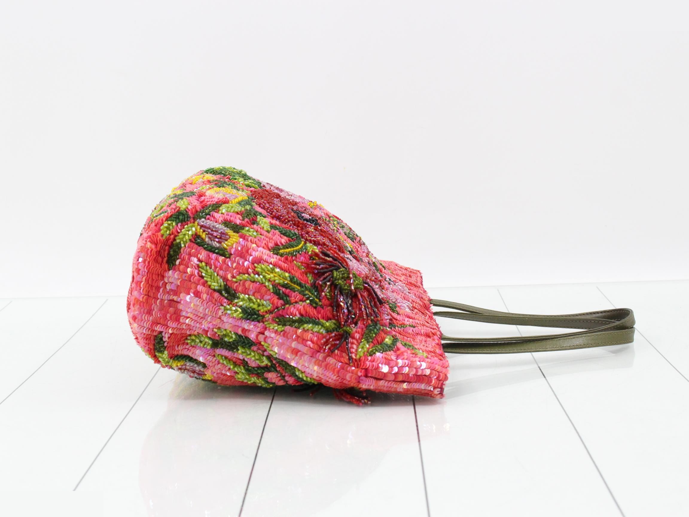 Beaded and sequined tote bag — view 3