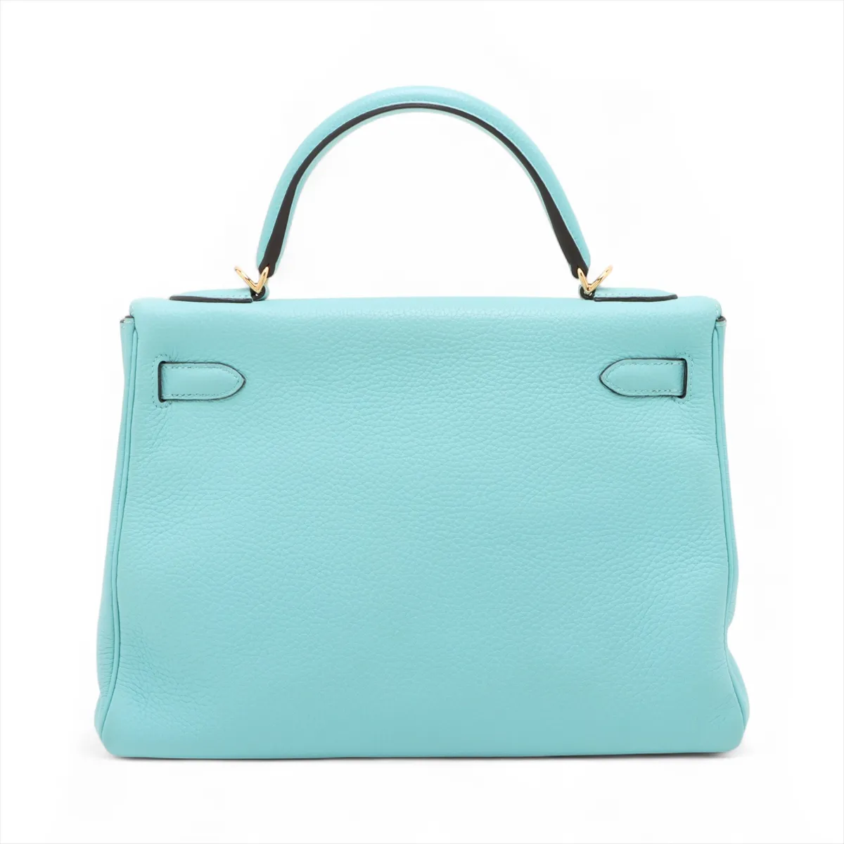 [Individually wrapped] Hermes Kelly 32 LeTourne Taurillon Clemence Blue Atoll Gold hardware T:2015 — view 2