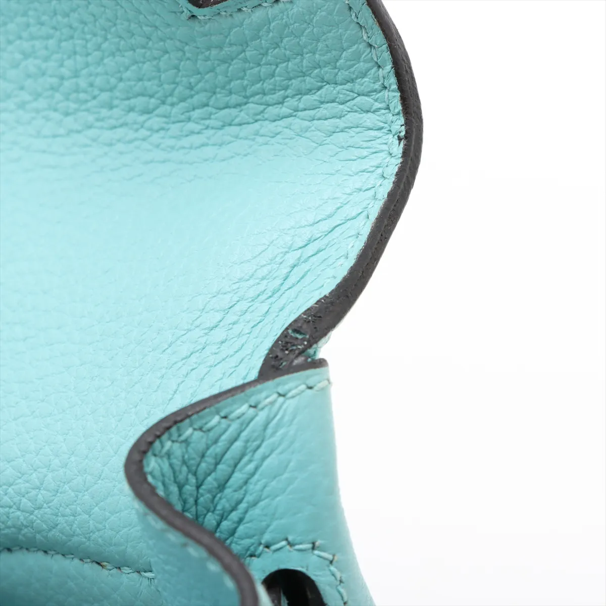 [Individually wrapped] Hermes Kelly 32 LeTourne Taurillon Clemence Blue Atoll Gold hardware T:2015 — view 14