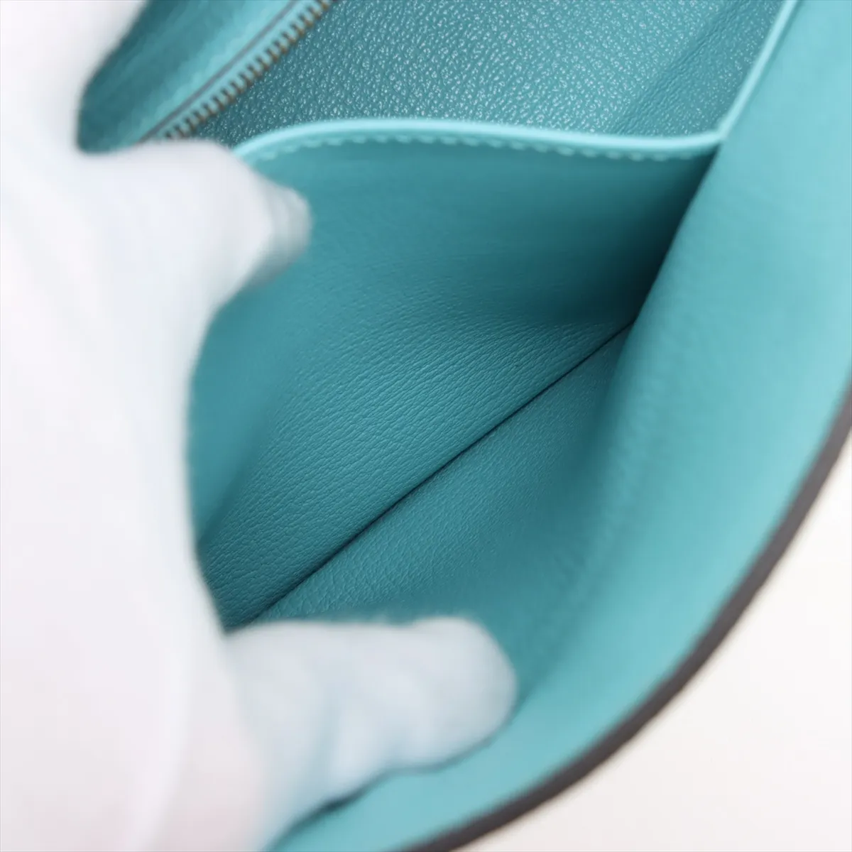 [Individually wrapped] Hermes Kelly 32 LeTourne Taurillon Clemence Blue Atoll Gold hardware T:2015 — view 10
