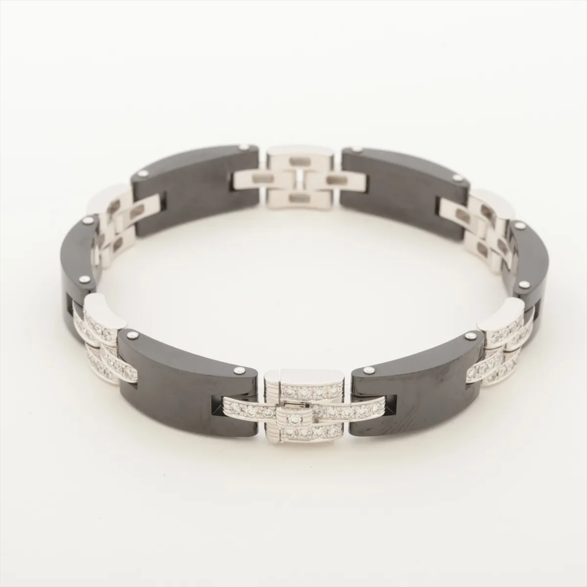 Maillon Panthère Diamond Bracelet 750(WG) x Ceramic 36.1g RQ4106 170 — view 2