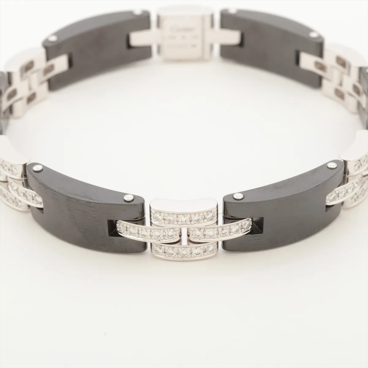 Maillon Panthère Diamond Bracelet 750(WG) x Ceramic 36.1g RQ4106 170 — view 3