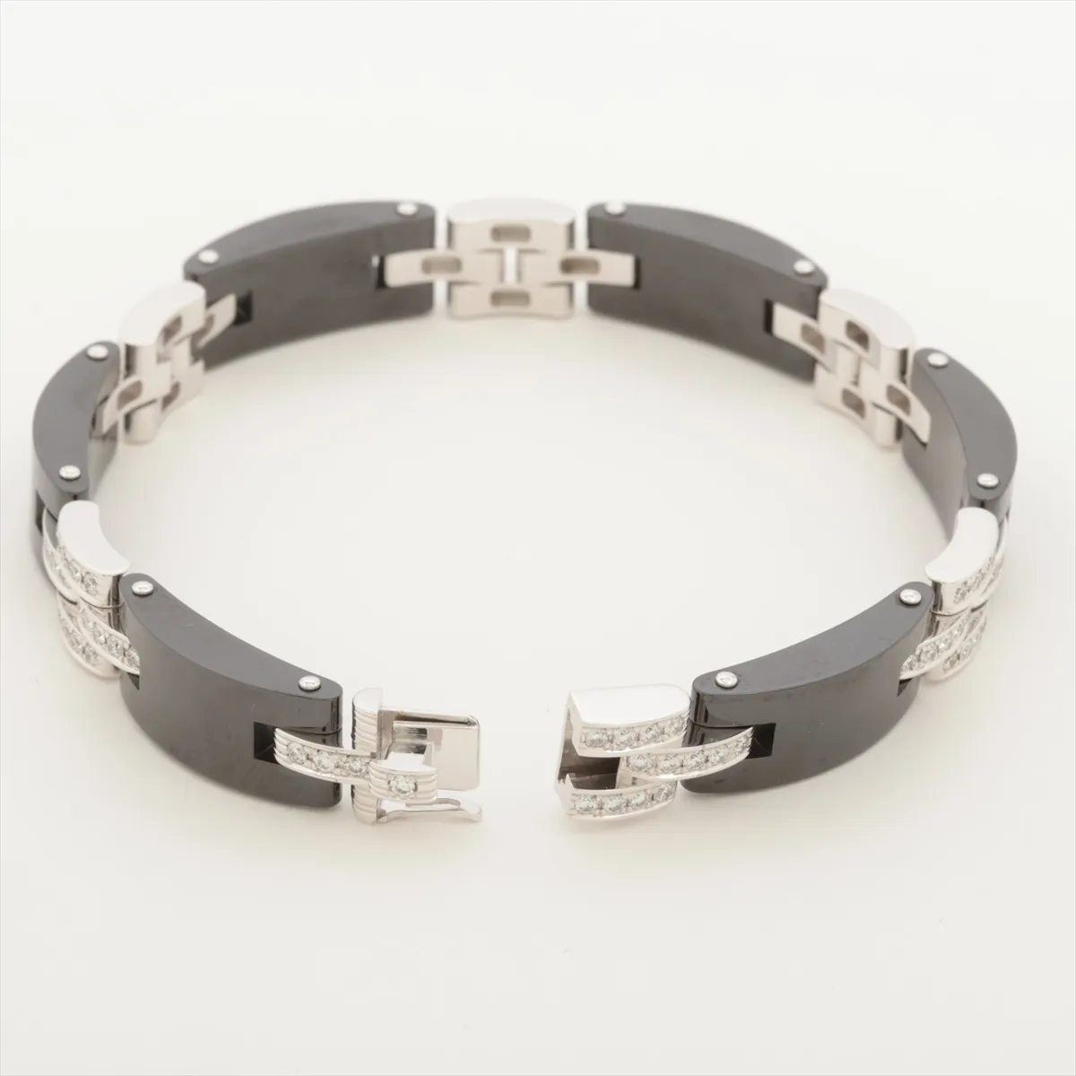 Maillon Panthère Diamond Bracelet 750(WG) x Ceramic 36.1g RQ4106 170 — view 5