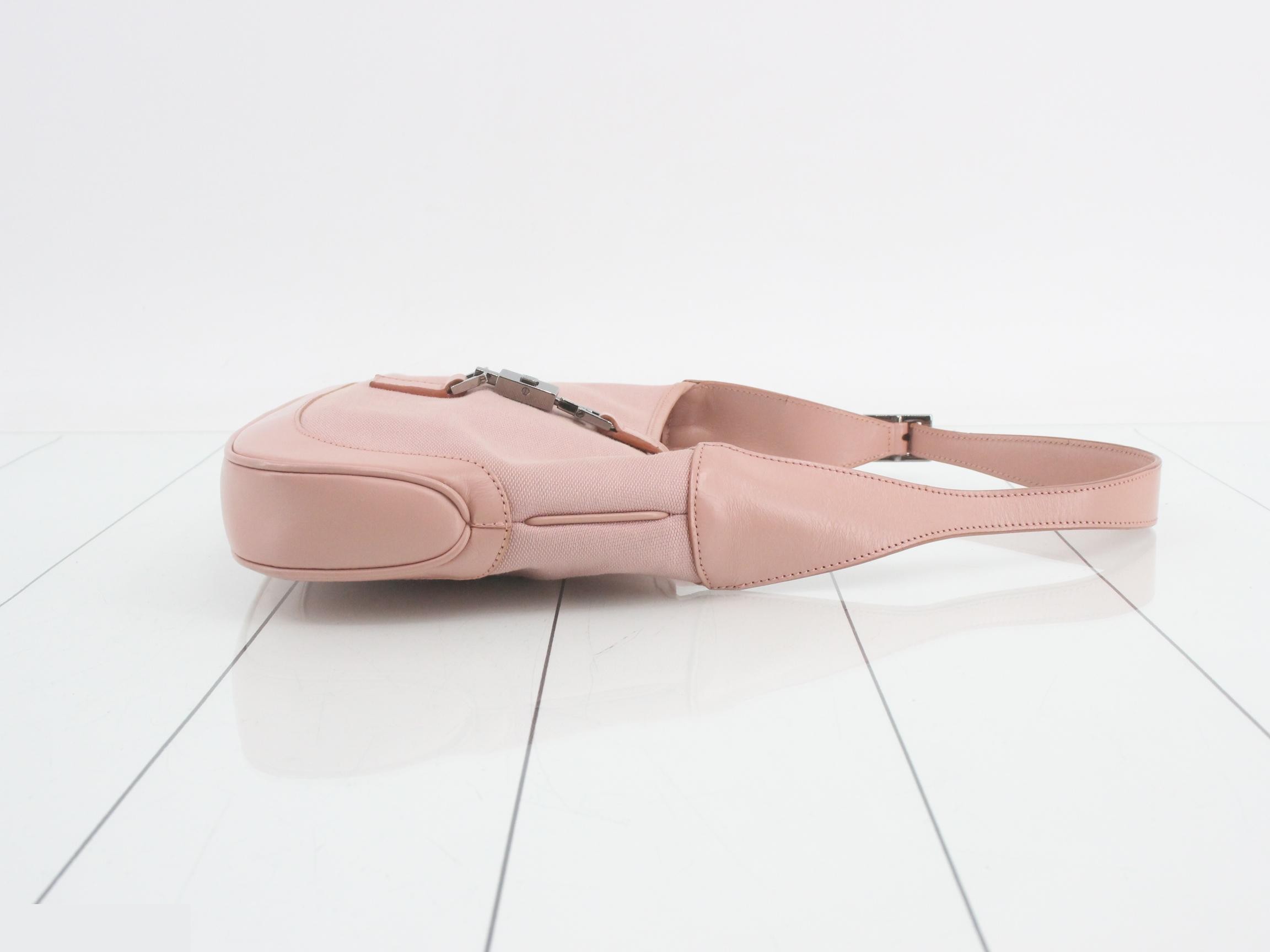 One-shoulder bag, pink, leather — view 3