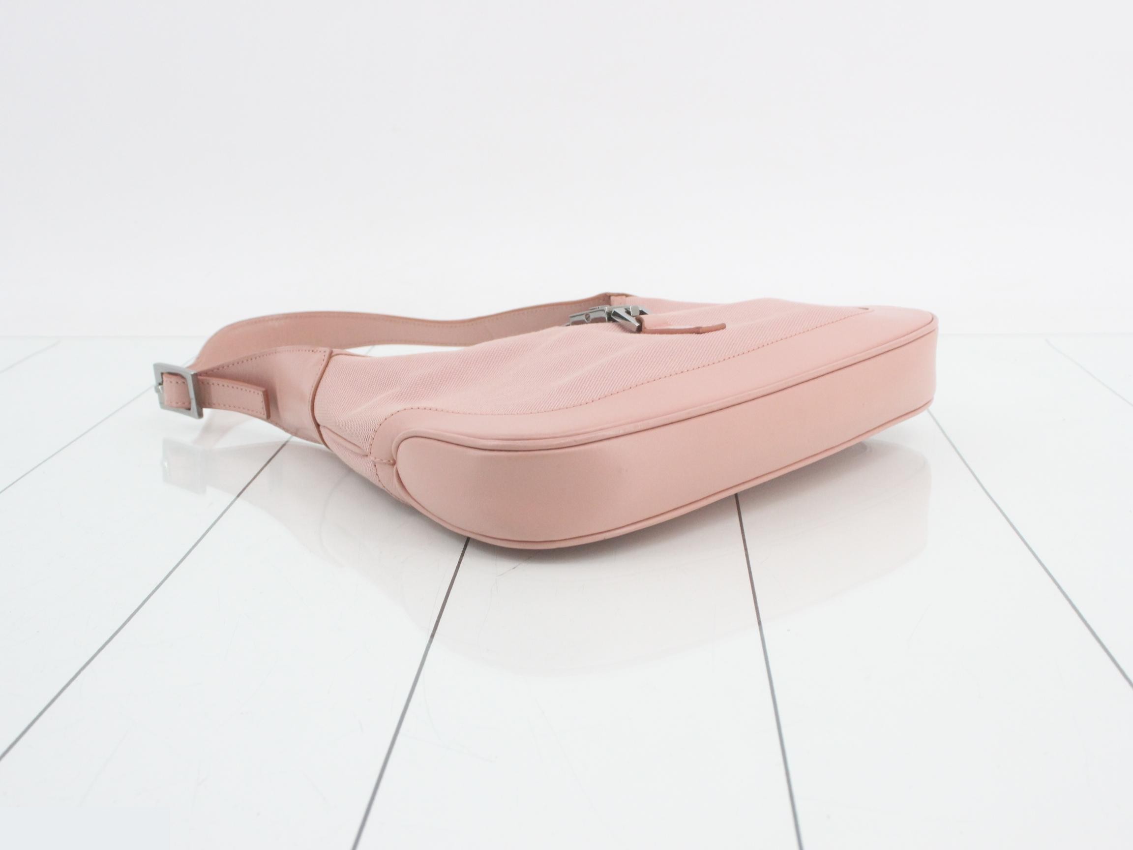 One-shoulder bag, pink, leather — view 5