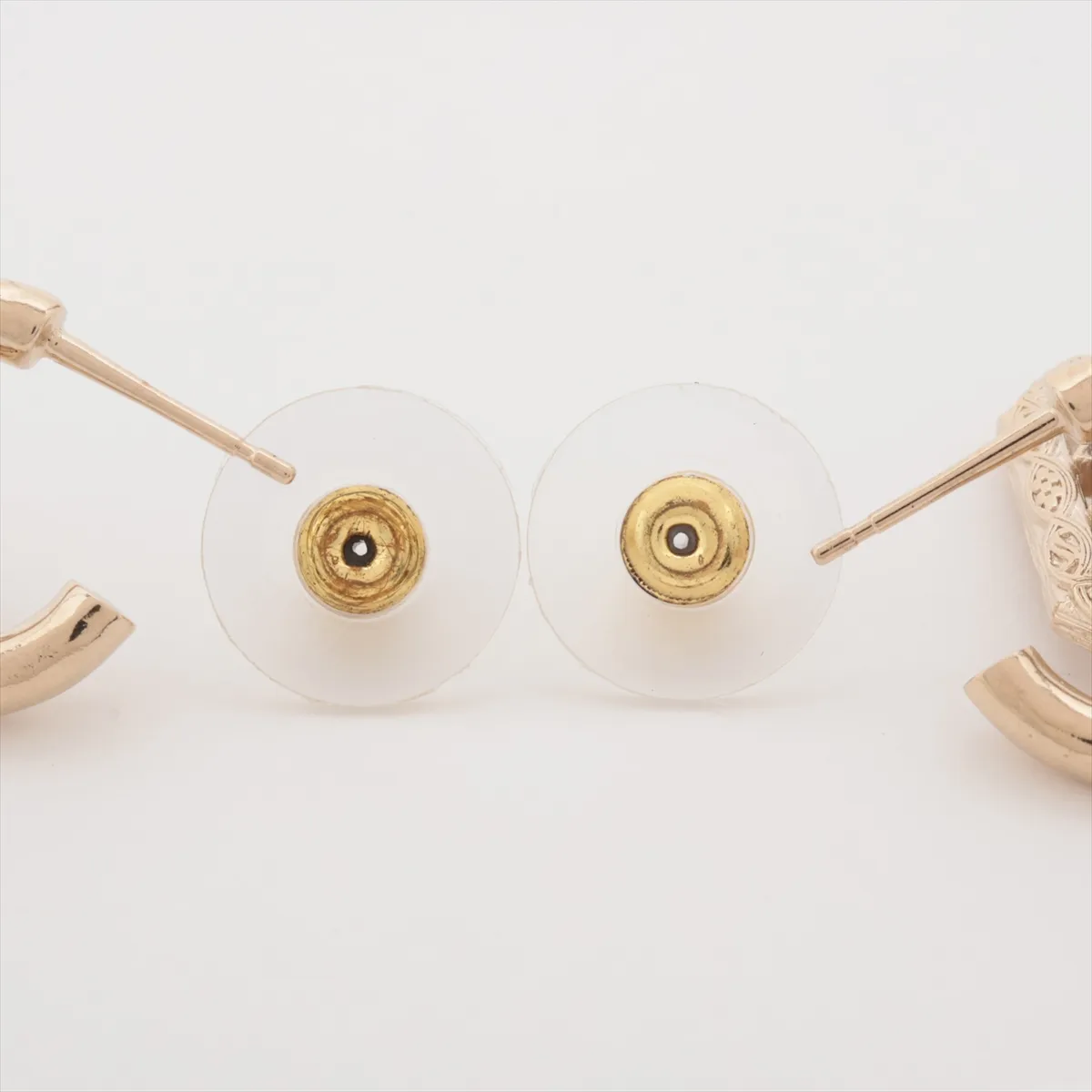 Coco Mark B23K Earrings (Pair) GP x Rhinestone Gold - — view 4