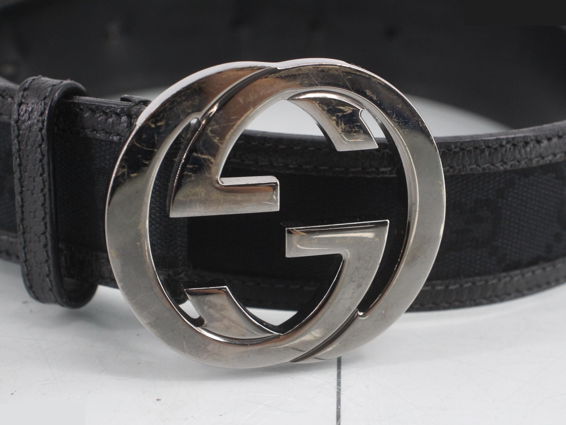 Interlocking Belt Black Leather 114876 479610 — view 3