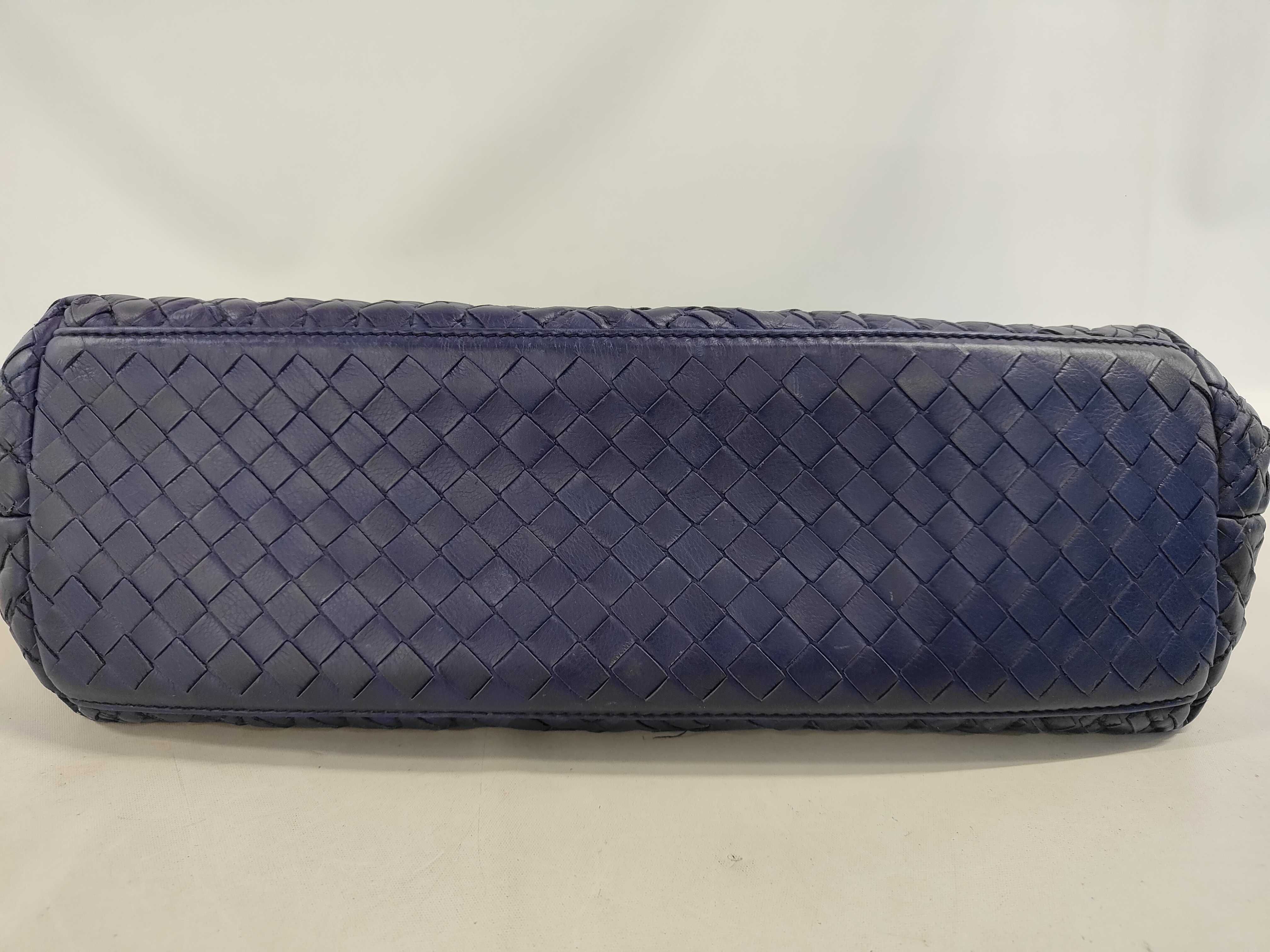 Intrecciato Leather Chain Tote Bag, Purple — view 4