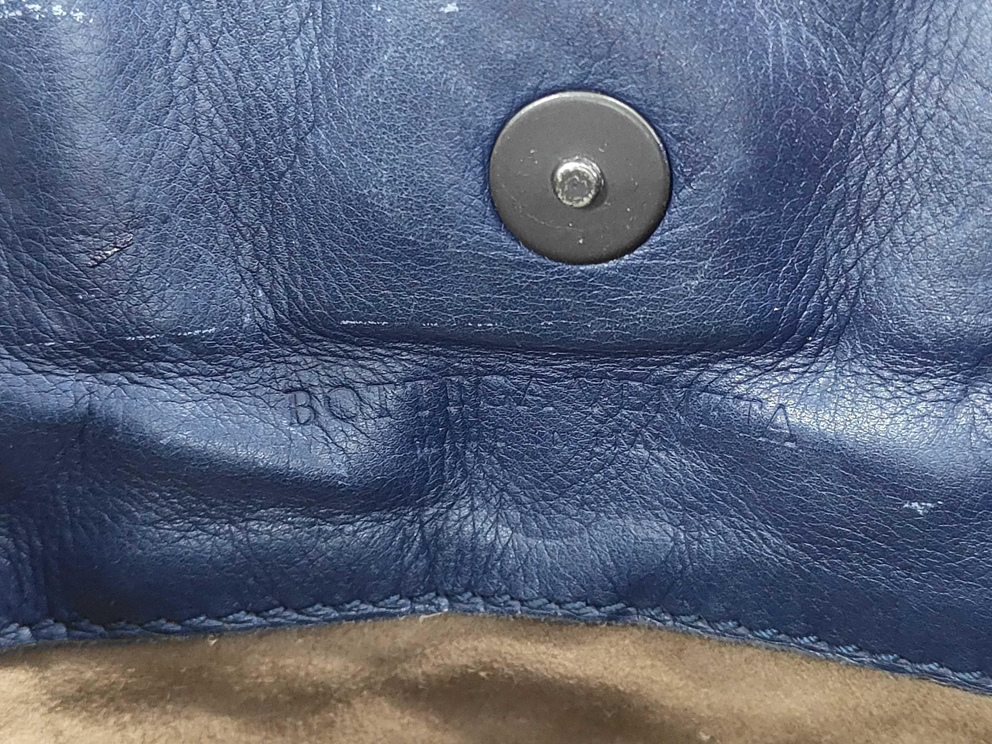 Intrecciato Leather Chain Tote Bag, Purple — view 8