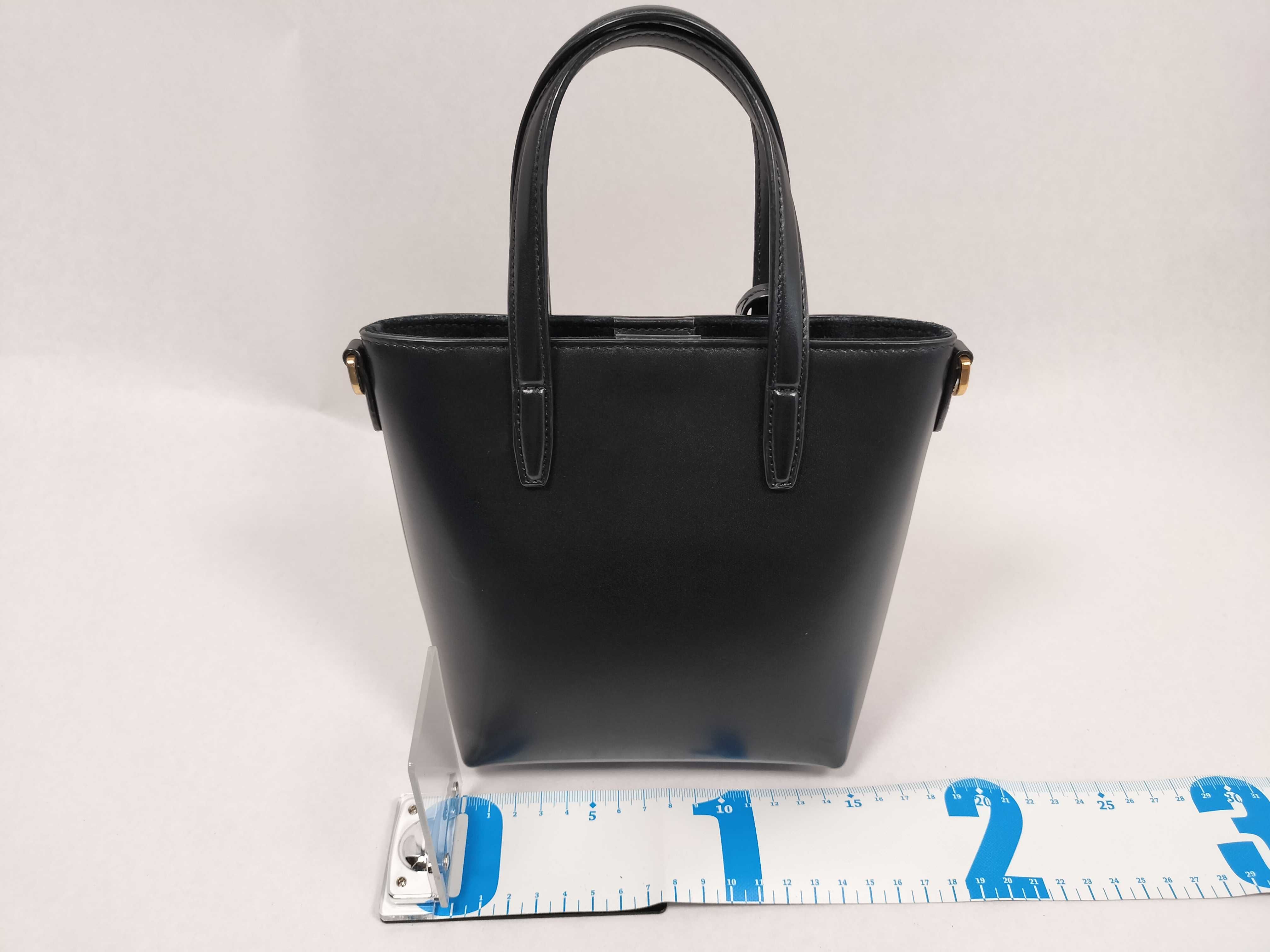 Mini Toy Shopping Leather 2-Way Handbag, Black, 773995 (Handbag) — view 2