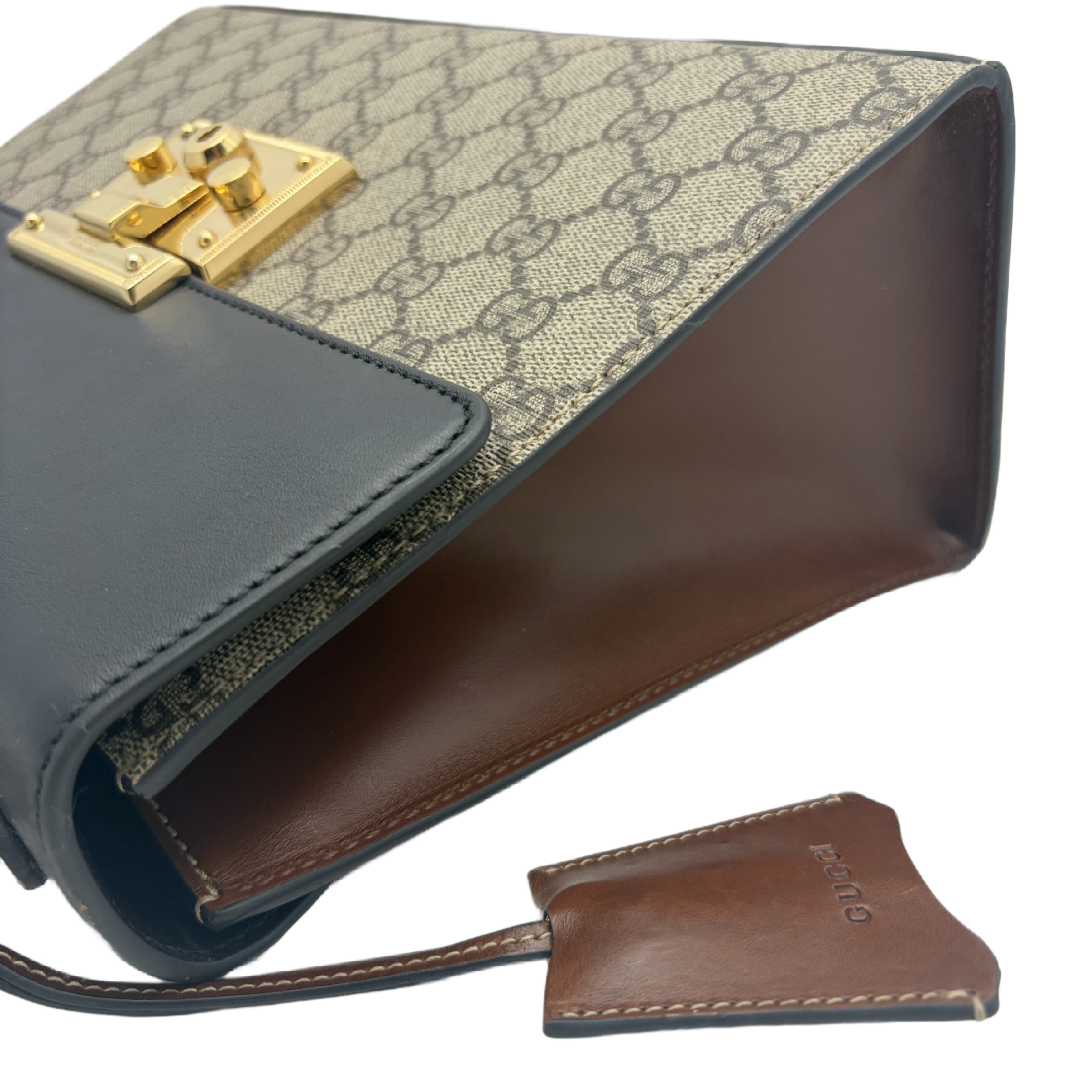 GG Supreme Padlock Chain Shoulder Bag — view 3