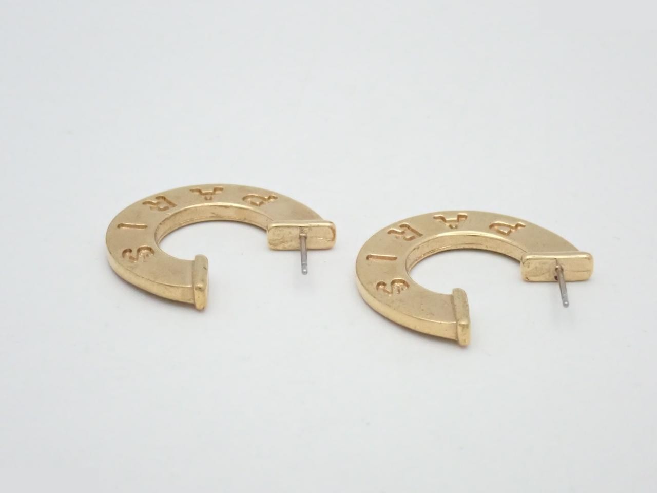 Gold earrings — view 2