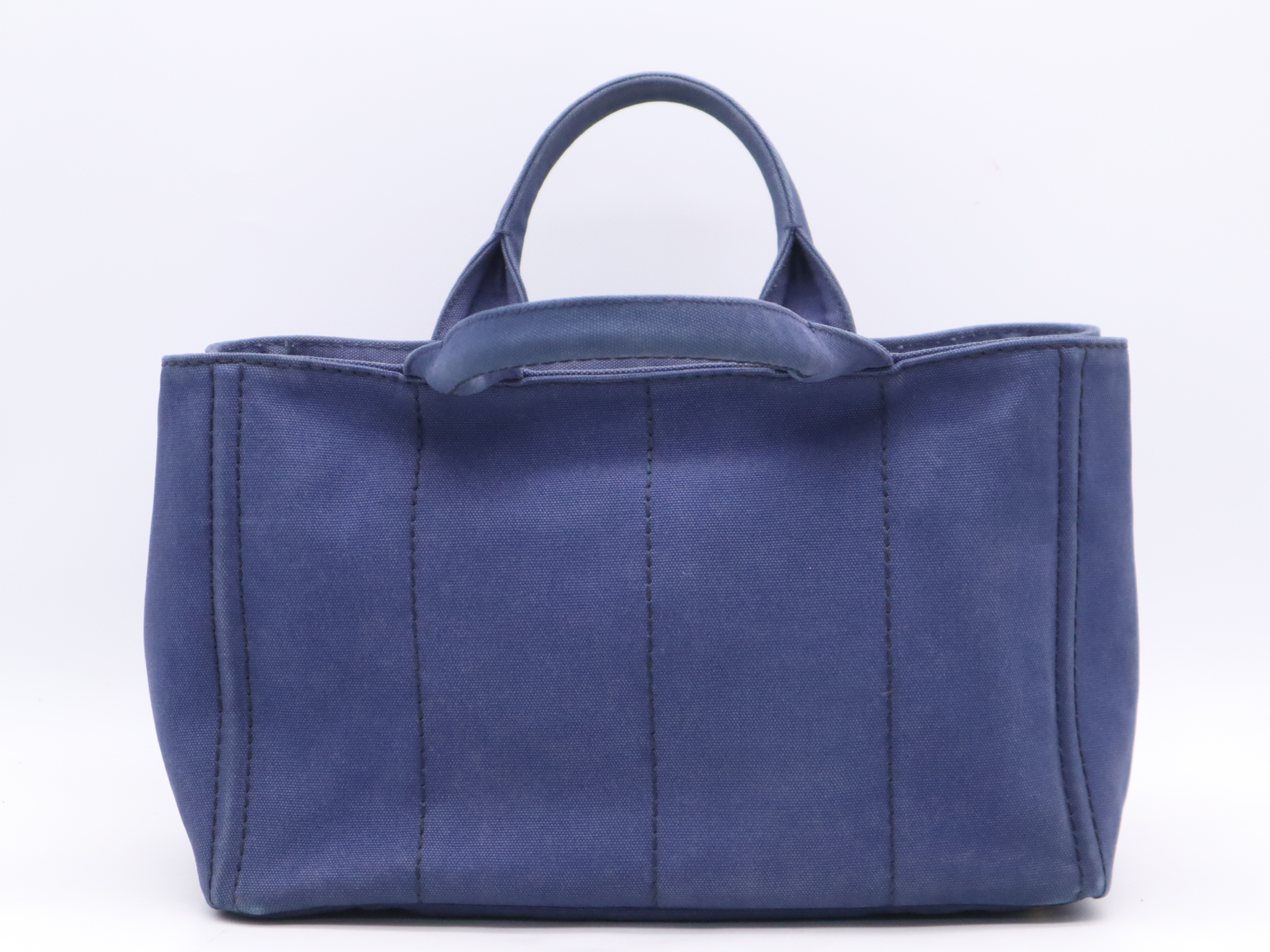 1BG439 Denim Canapa Tote Bag Blue Gold Hardware Tote Bag — view 2