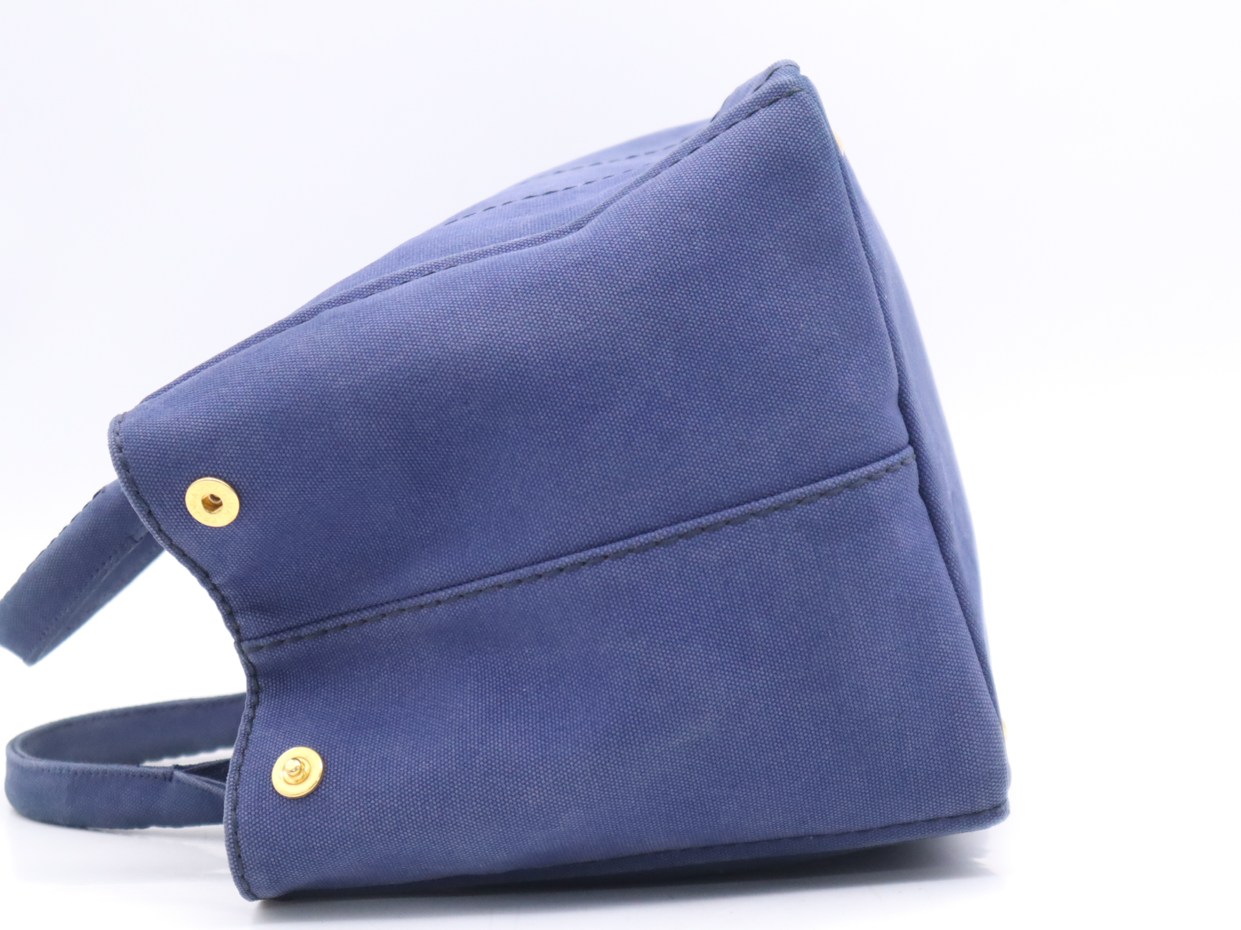 1BG439 Denim Canapa Tote Bag Blue Gold Hardware Tote Bag — view 3
