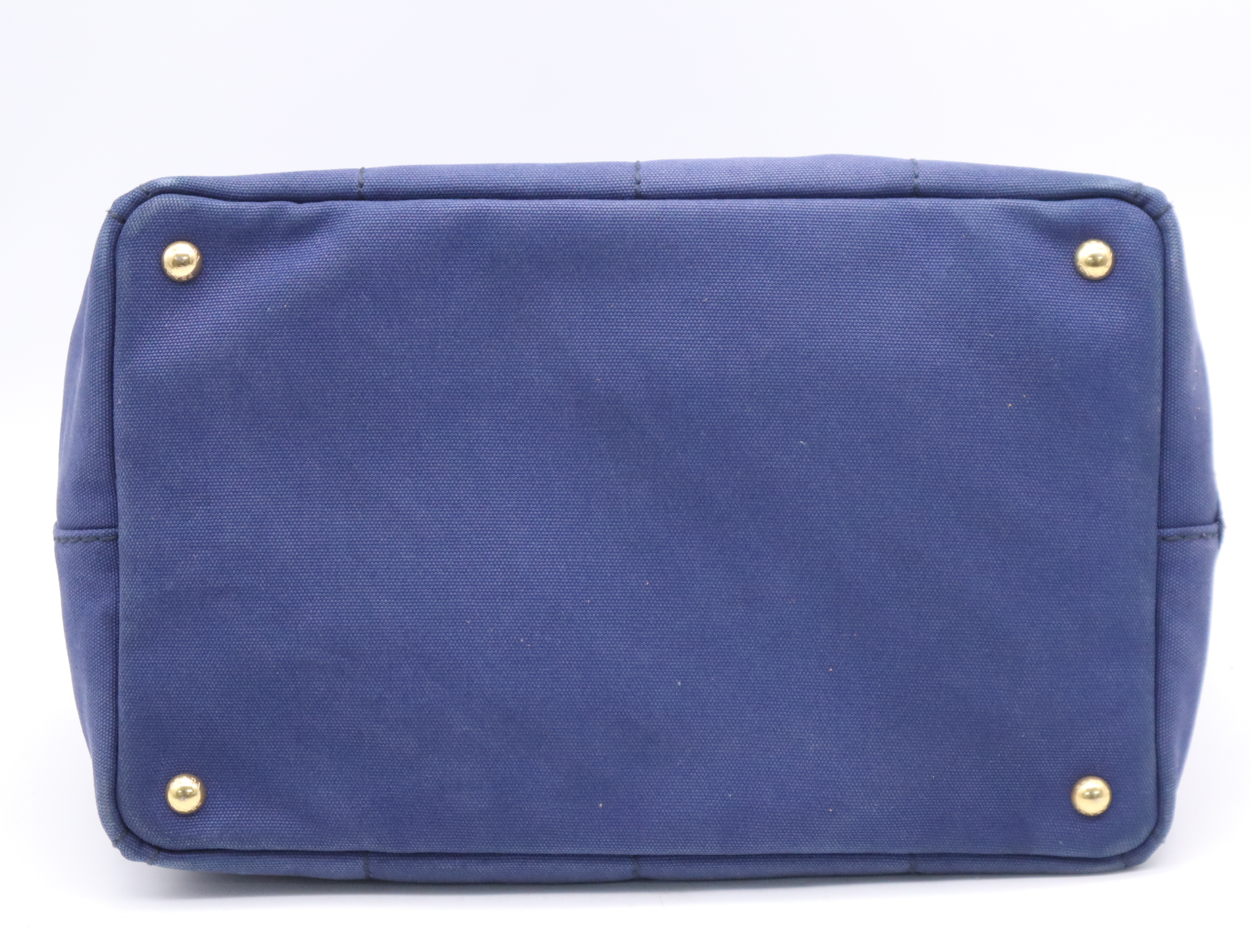 1BG439 Denim Canapa Tote Bag Blue Gold Hardware Tote Bag — view 4