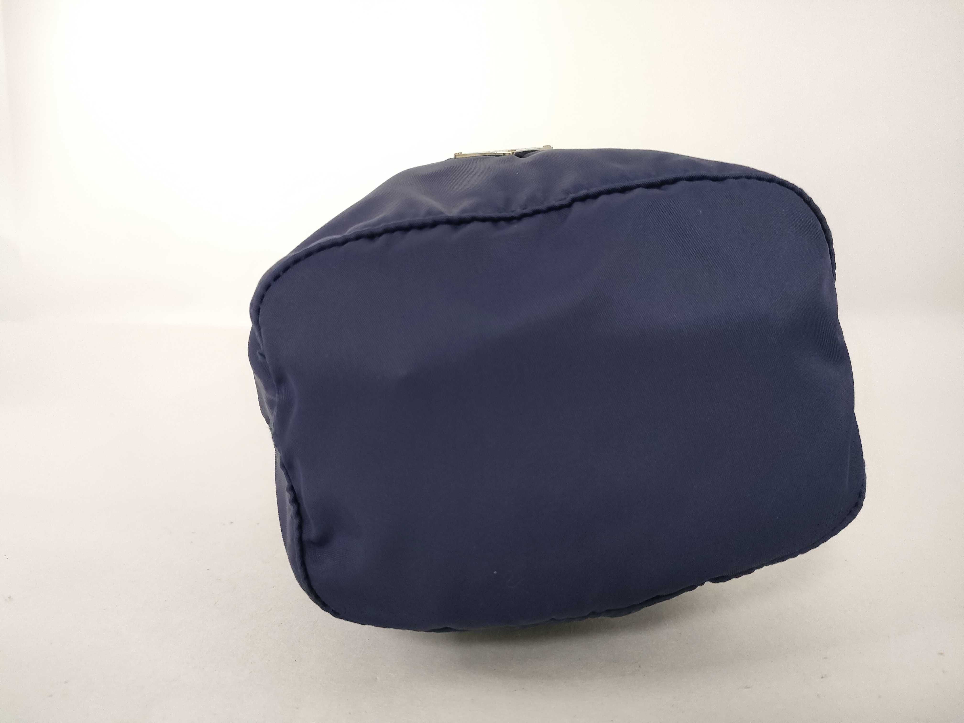 Nylon MV369 Plate Logo Pouch, Drawstring Type, Navy, Unused. — view 4