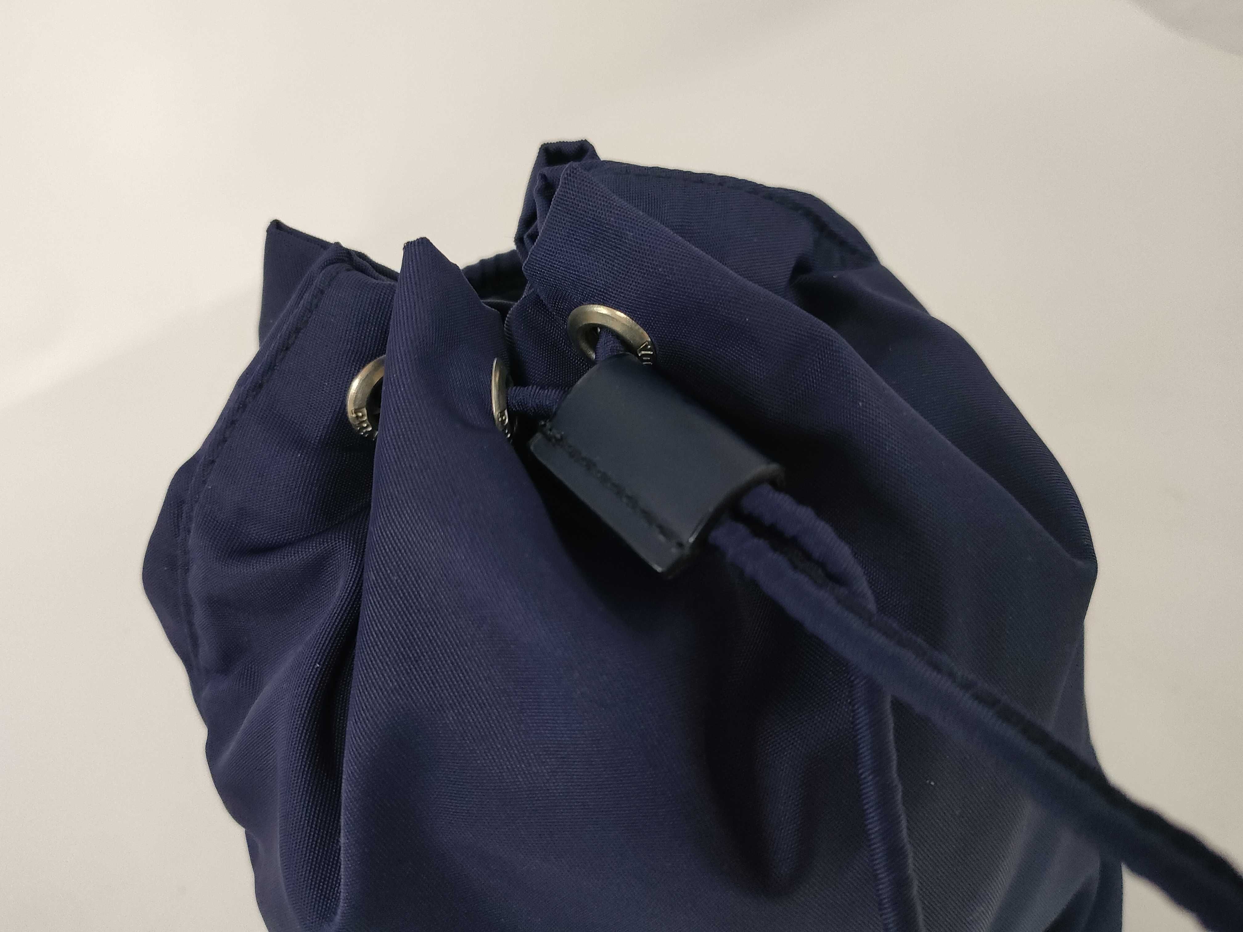 Nylon MV369 Plate Logo Pouch, Drawstring Type, Navy, Unused. — view 5